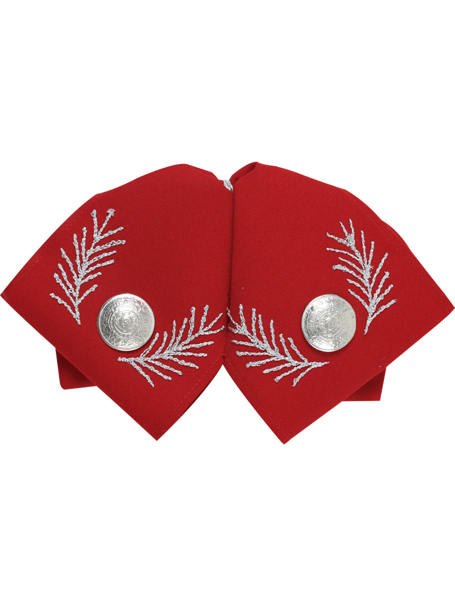 Adult 
Mexican Charro Bow Tie 100% Polyester Red/Silver 601109
