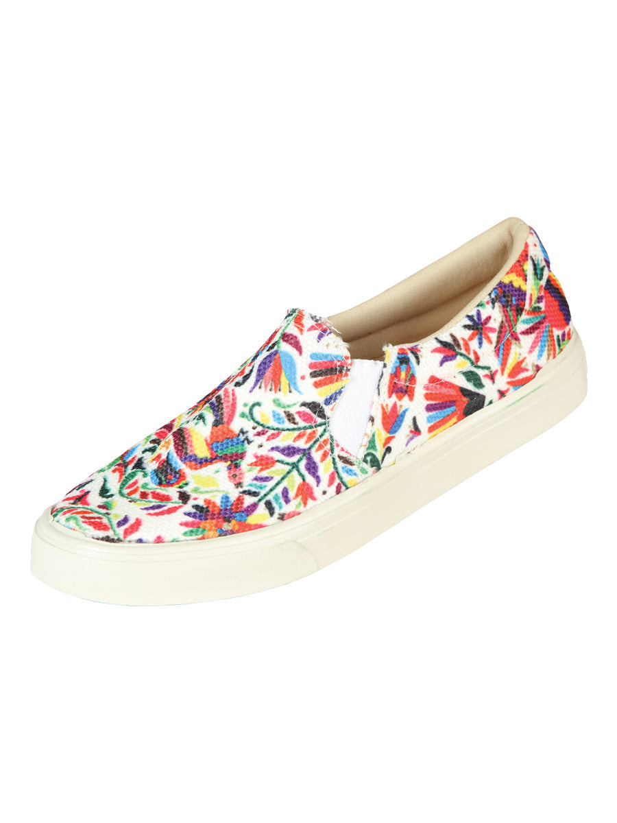 Mexican Artisanal Yute Tennis 50% Cotton, 50% Polyester White 603956