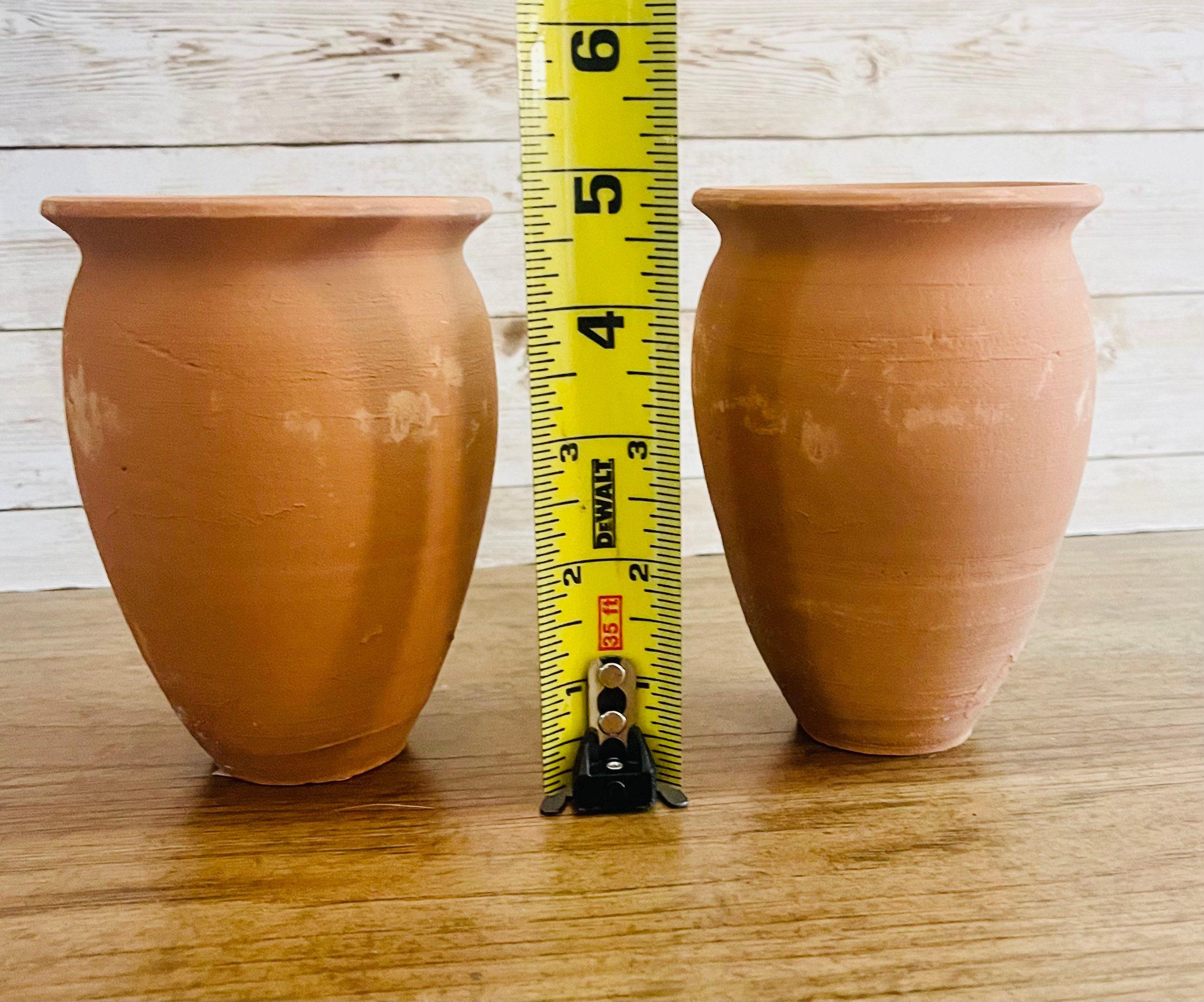 Cantaritos de Barro Clay Cups 5 and 6 Inches Tall