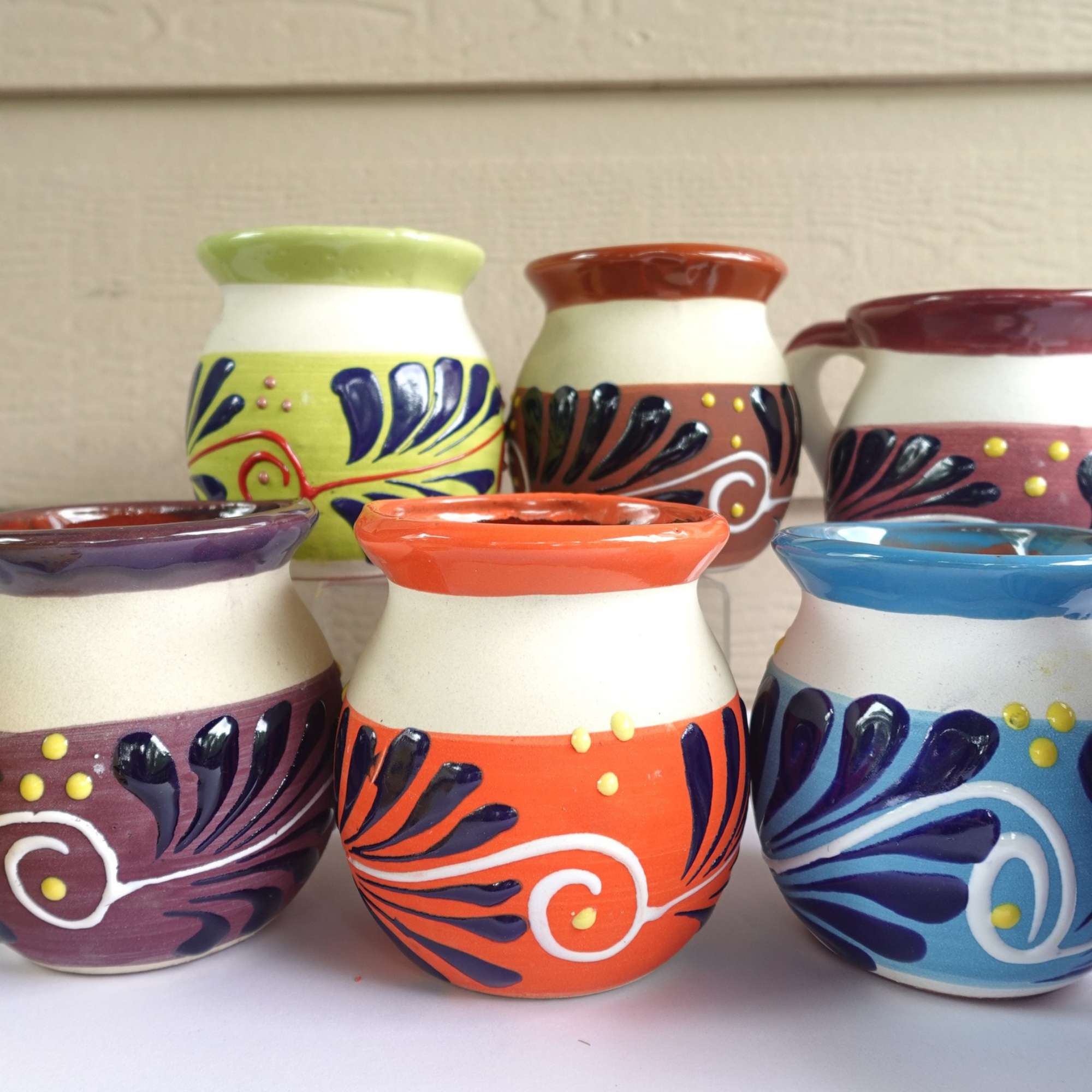 Handmade Mexican Clay Mug (Jarrito Style)