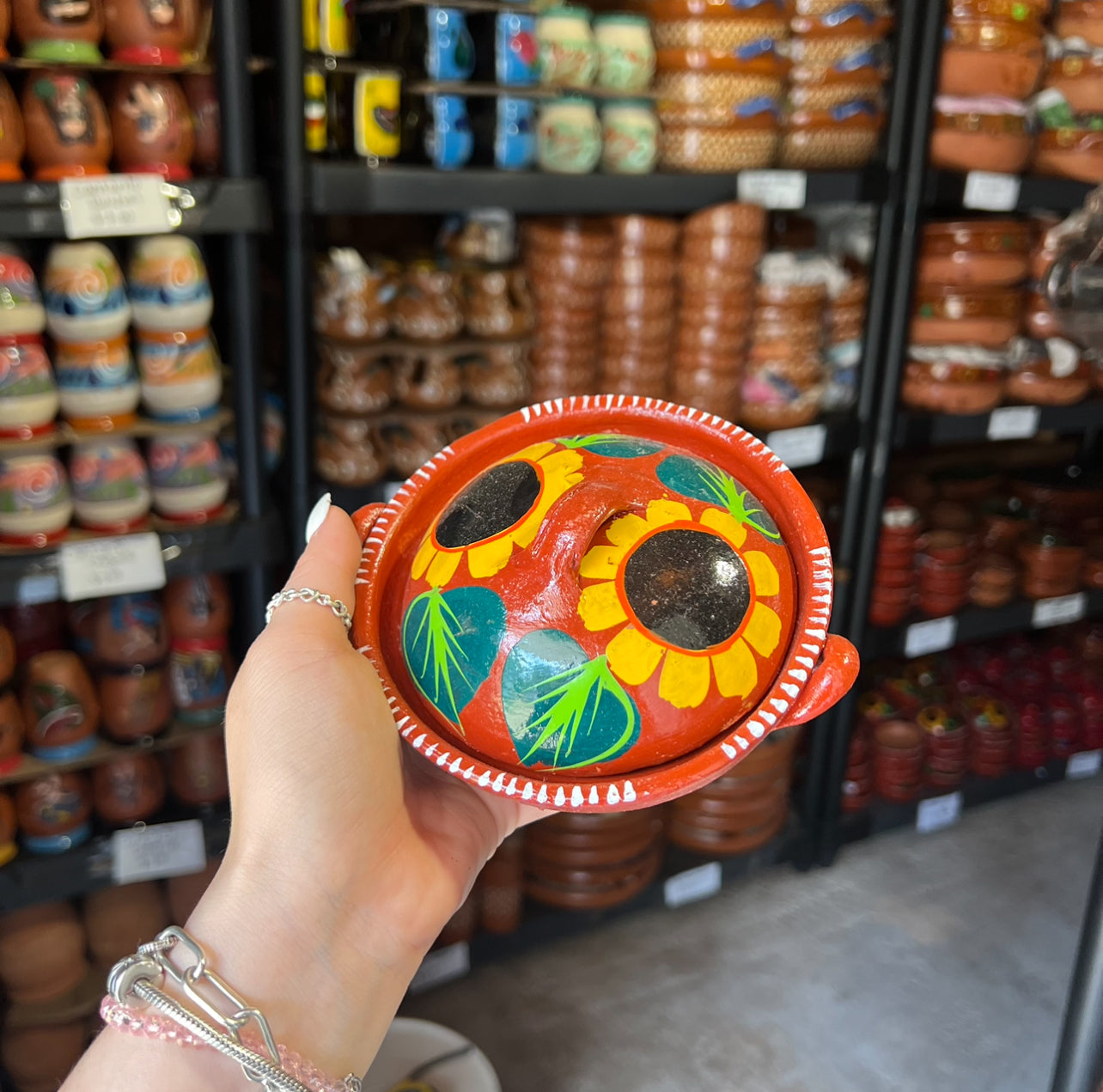 Red Salsa Holder w/ top