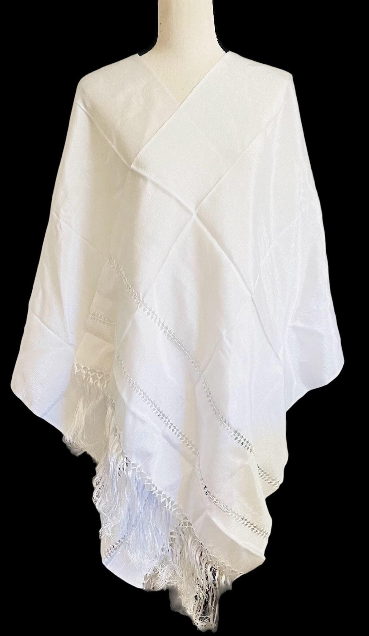 Authentic Mexican Silk Wrap Shawl Reboso Mexicano De Artiseda