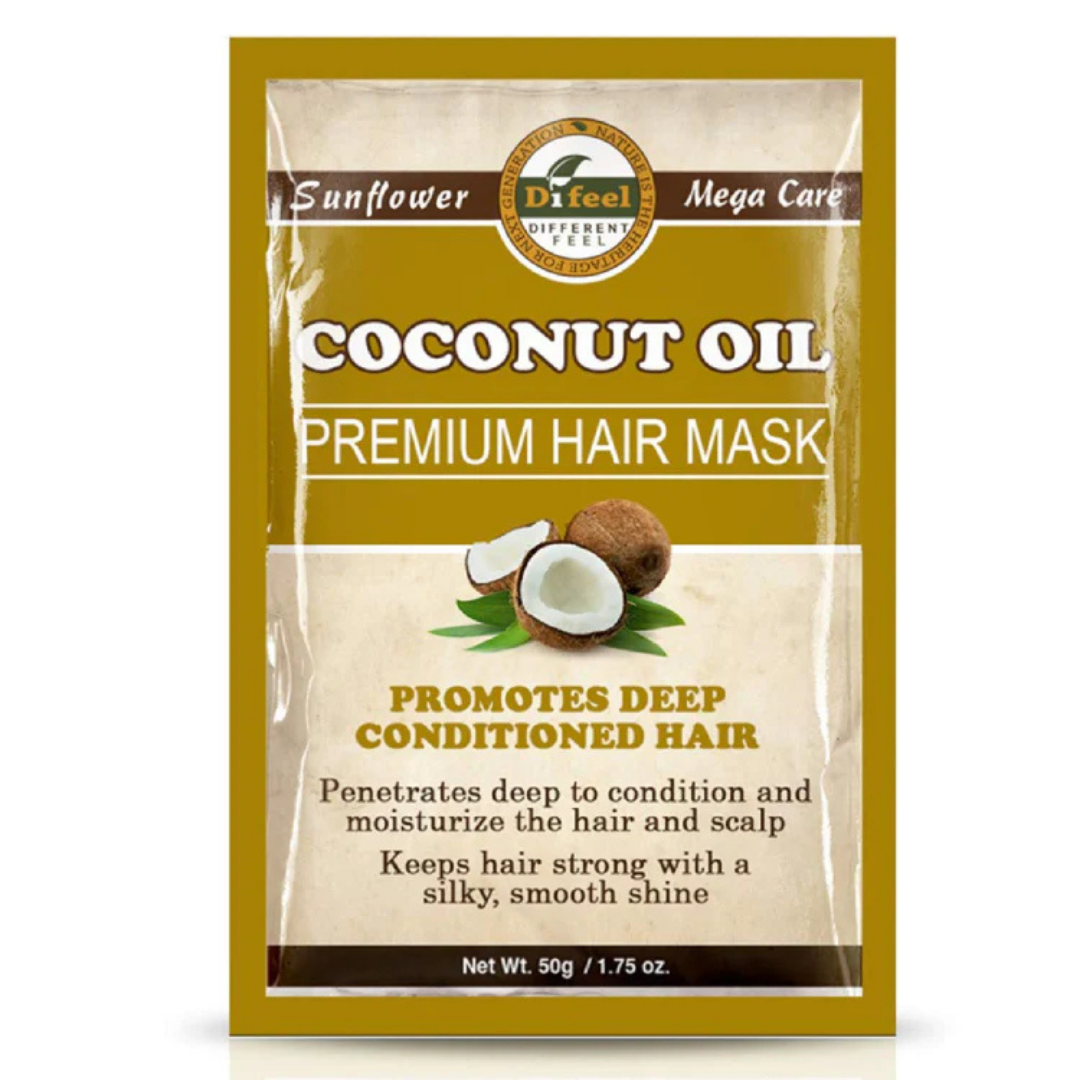 Mascarilla capilar premium Difeel con aceite de coco (1.75oz)