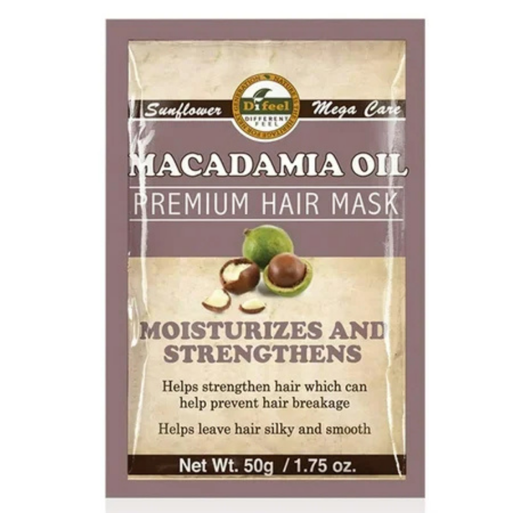 Difeel Mascarilla Capilar Premium de Aceite de Macadamia (1.75 oz)
