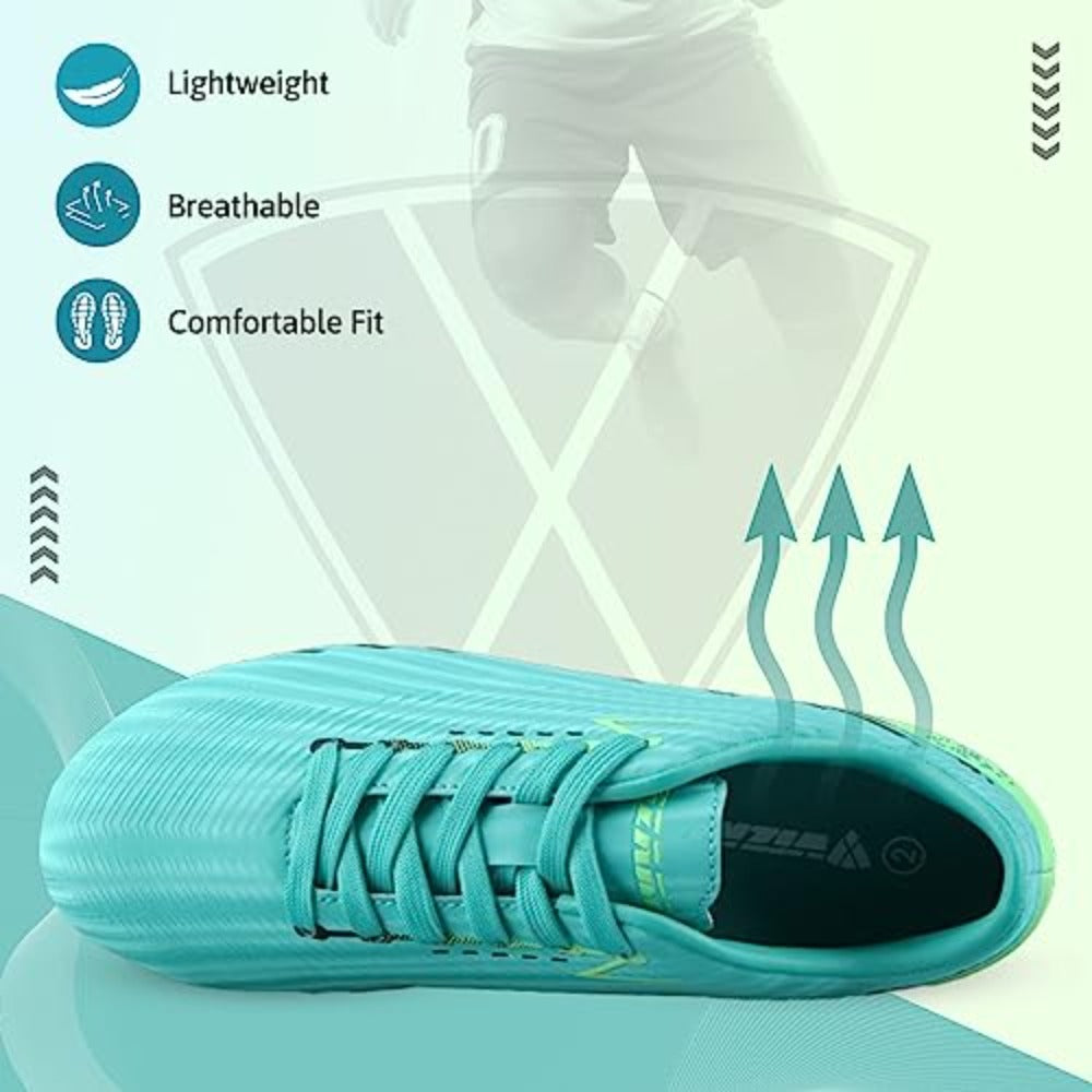 Tesoro Junior Firm Ground Soccer Cleats - Aqua/Mint