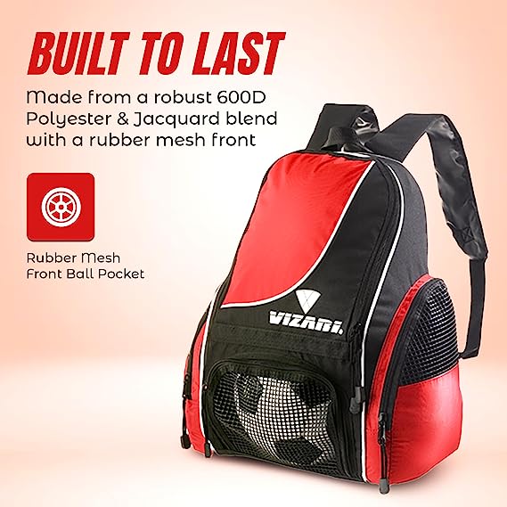 Solano Soccer Sport Backpack-Red