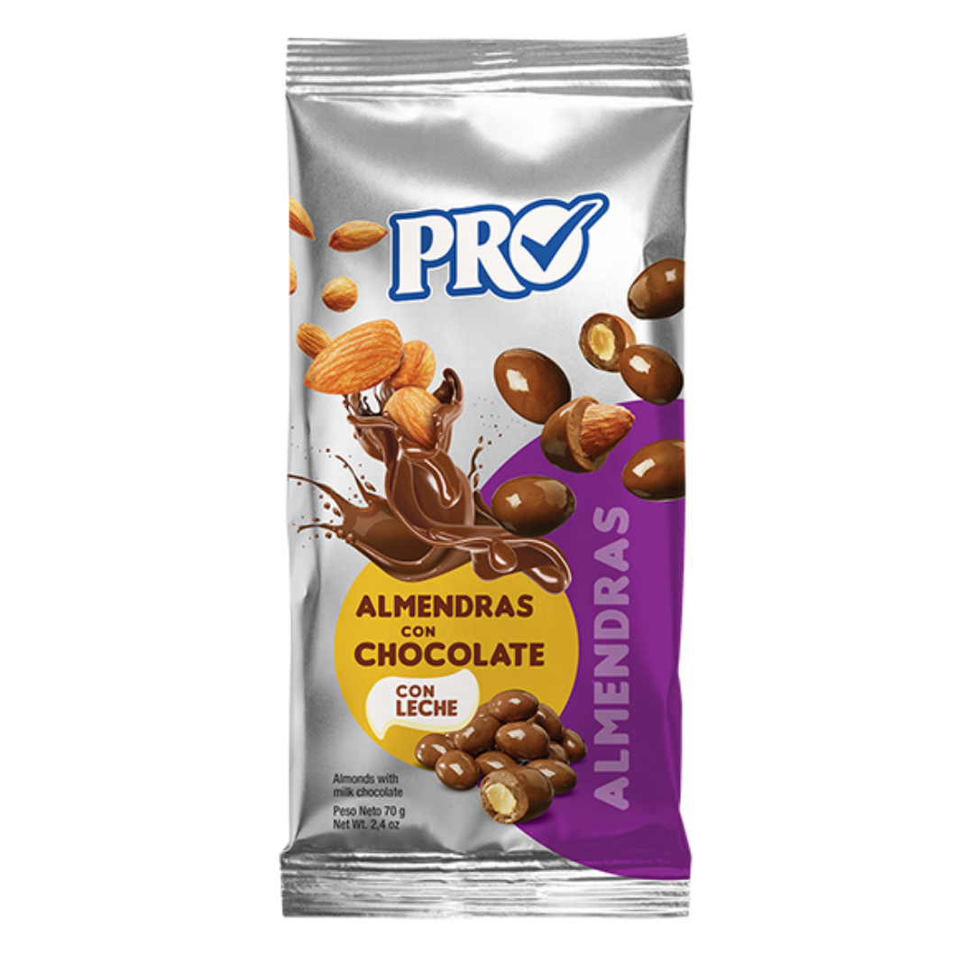Pro Almendra Almendras Cubiertas de Chocolate 1.5oz