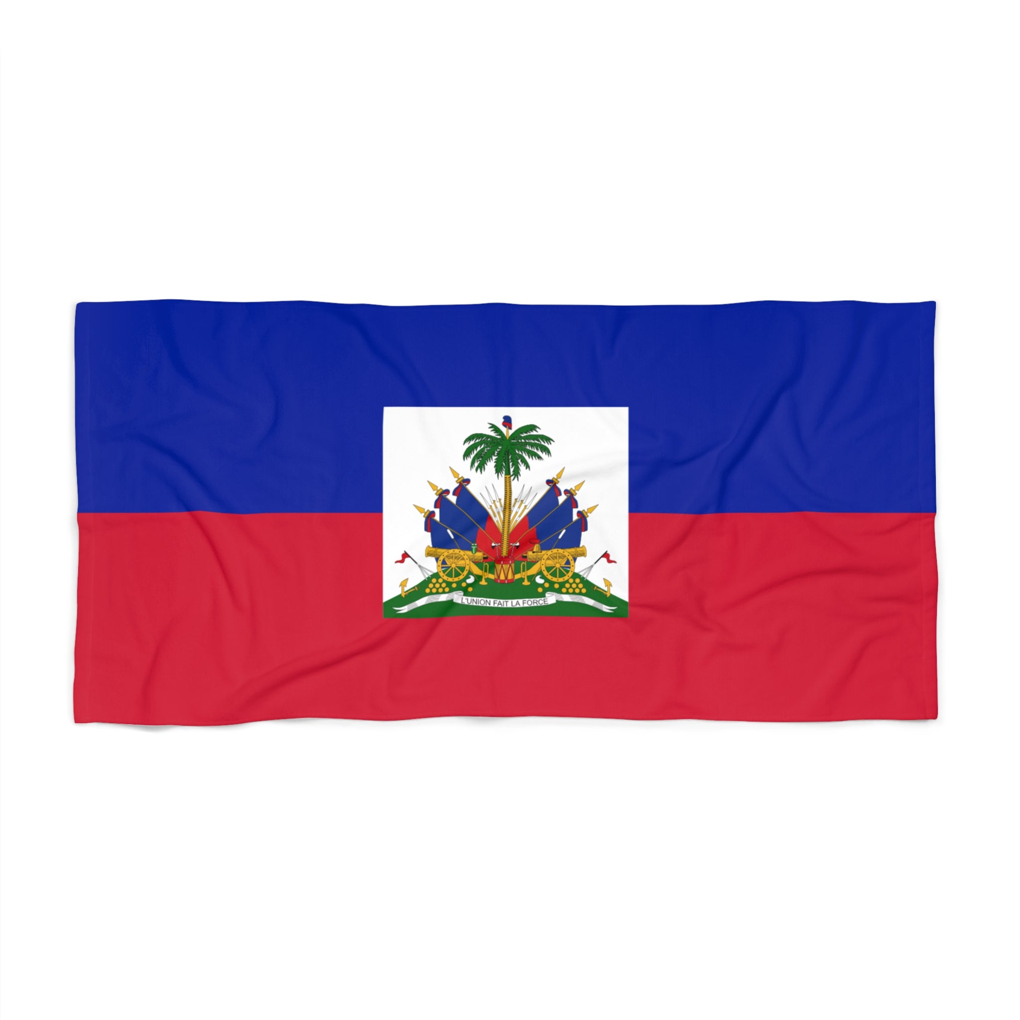 Toalla de playa con la bandera de Haití | Calidad y duradera - 2 tamaños | Orgullo haitiano | Regalo para haitianos