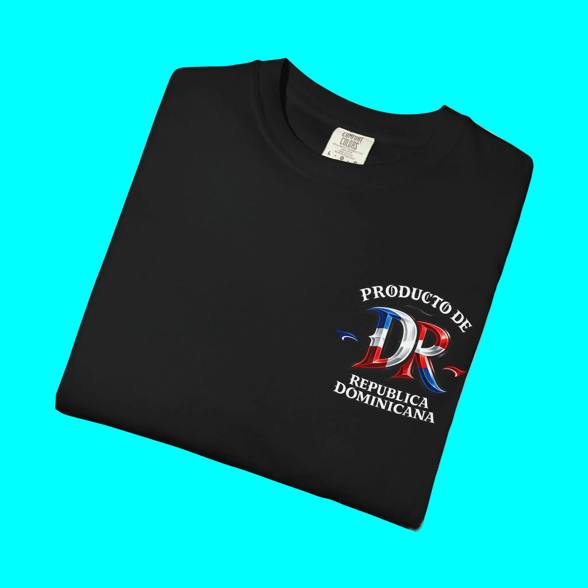 Producto De Republica Dominicana Heritage T-shirt | Old English Style, DR Dominican Culture | Heavyweight Cotton