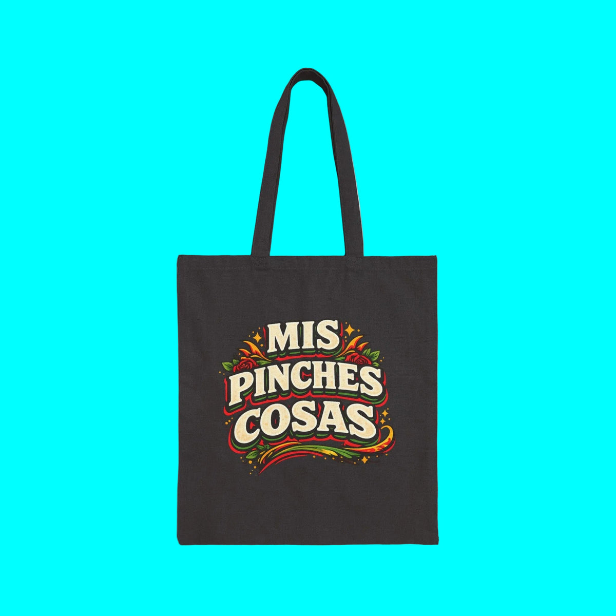 Mis Pinches Cosas Señora Canvas Tote Bag | Latino Chistosa Bolsa Floral Market | Dia De La Madre