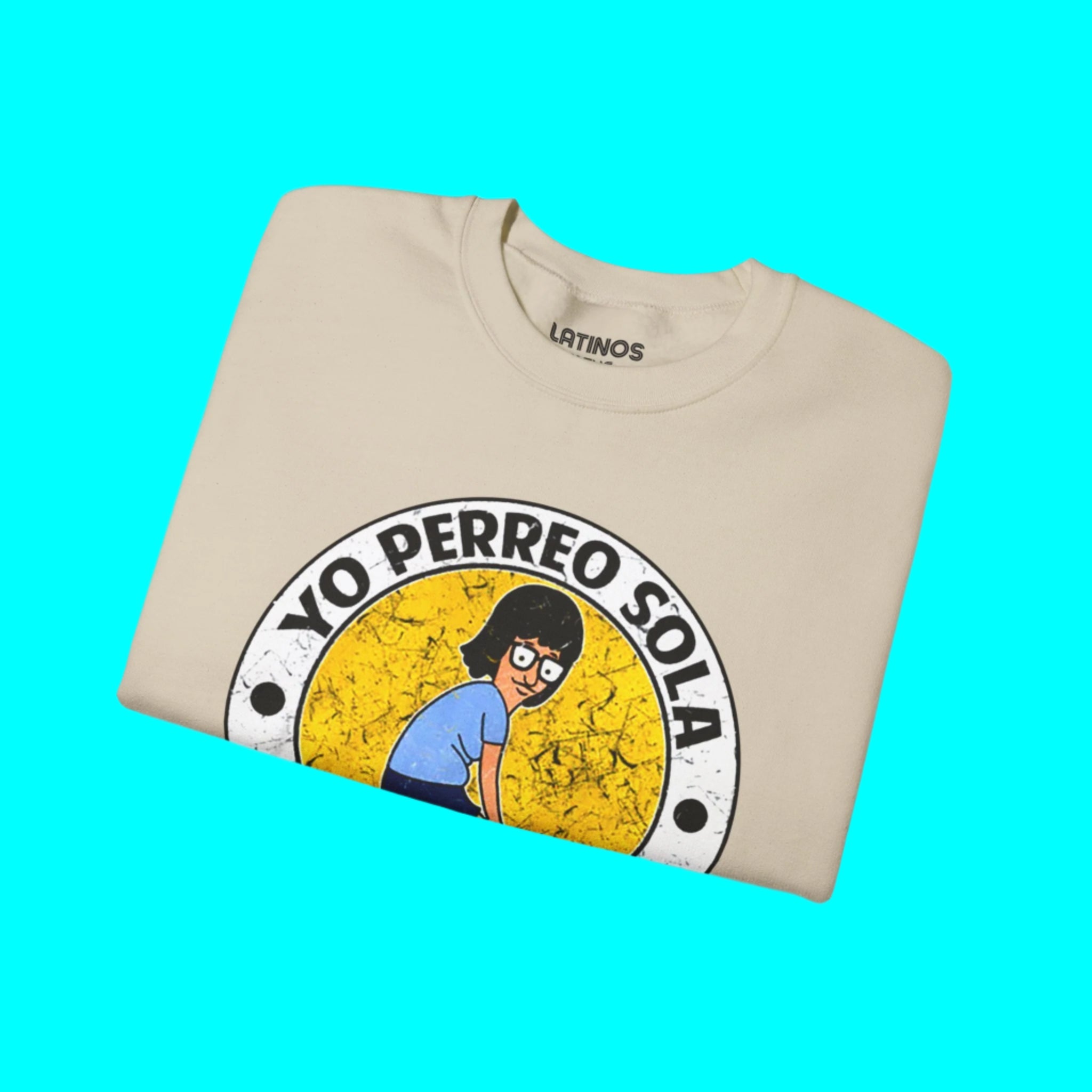 Sudadera Yo Perreo Sola Comfy Crewneck | Letra conejo bailarín | Camisetas Reggaeton | 3 colores