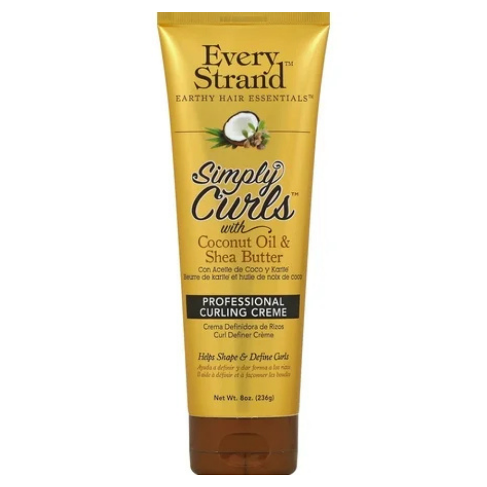 Every Strand Simply Curls Crema Rizadora Profesional con Aceite de Coco y Manteca de Karité (8 oz)