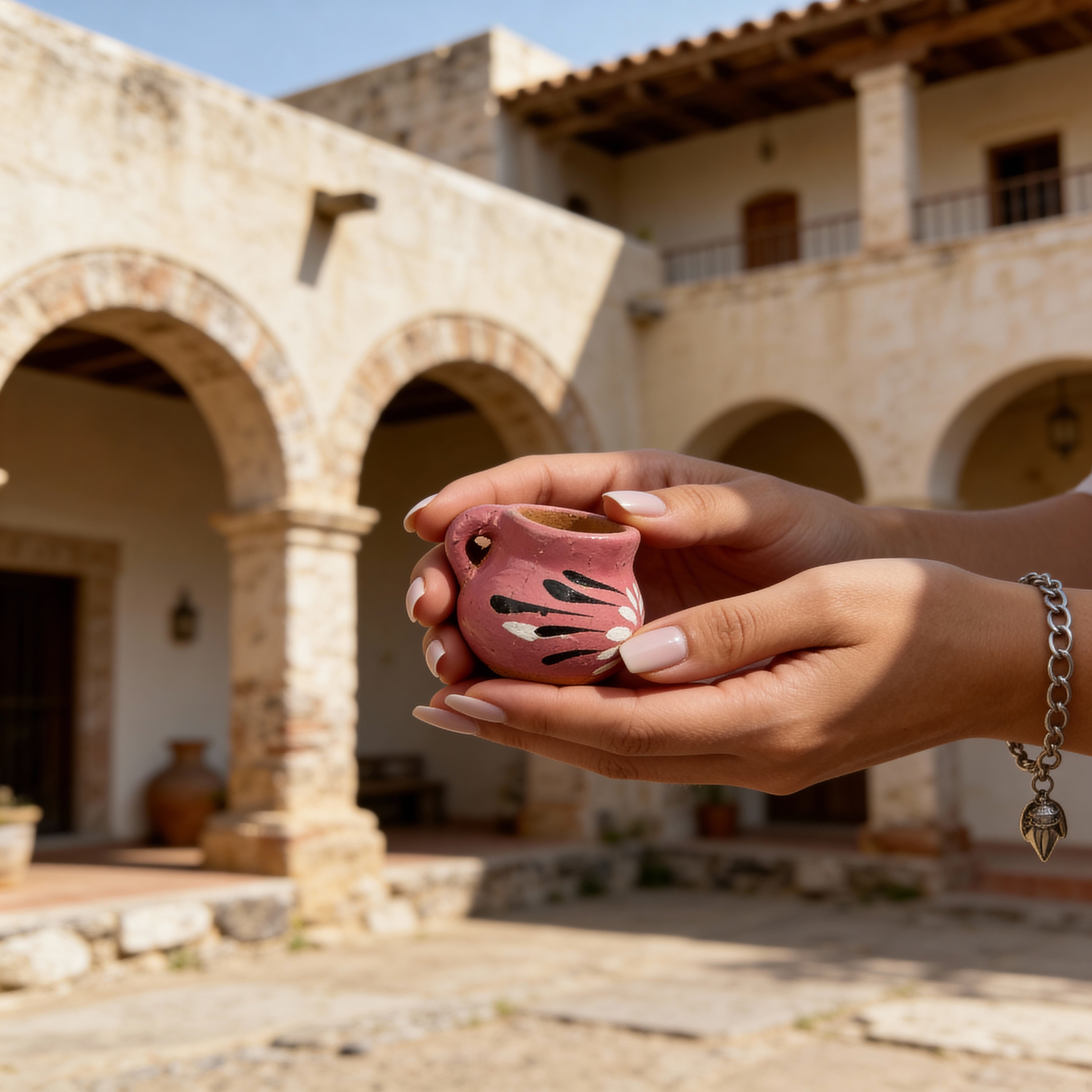 Mini Taza de Barro de Colores