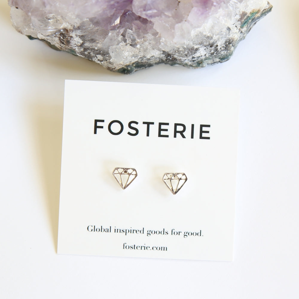 Geo Diamond Earrings