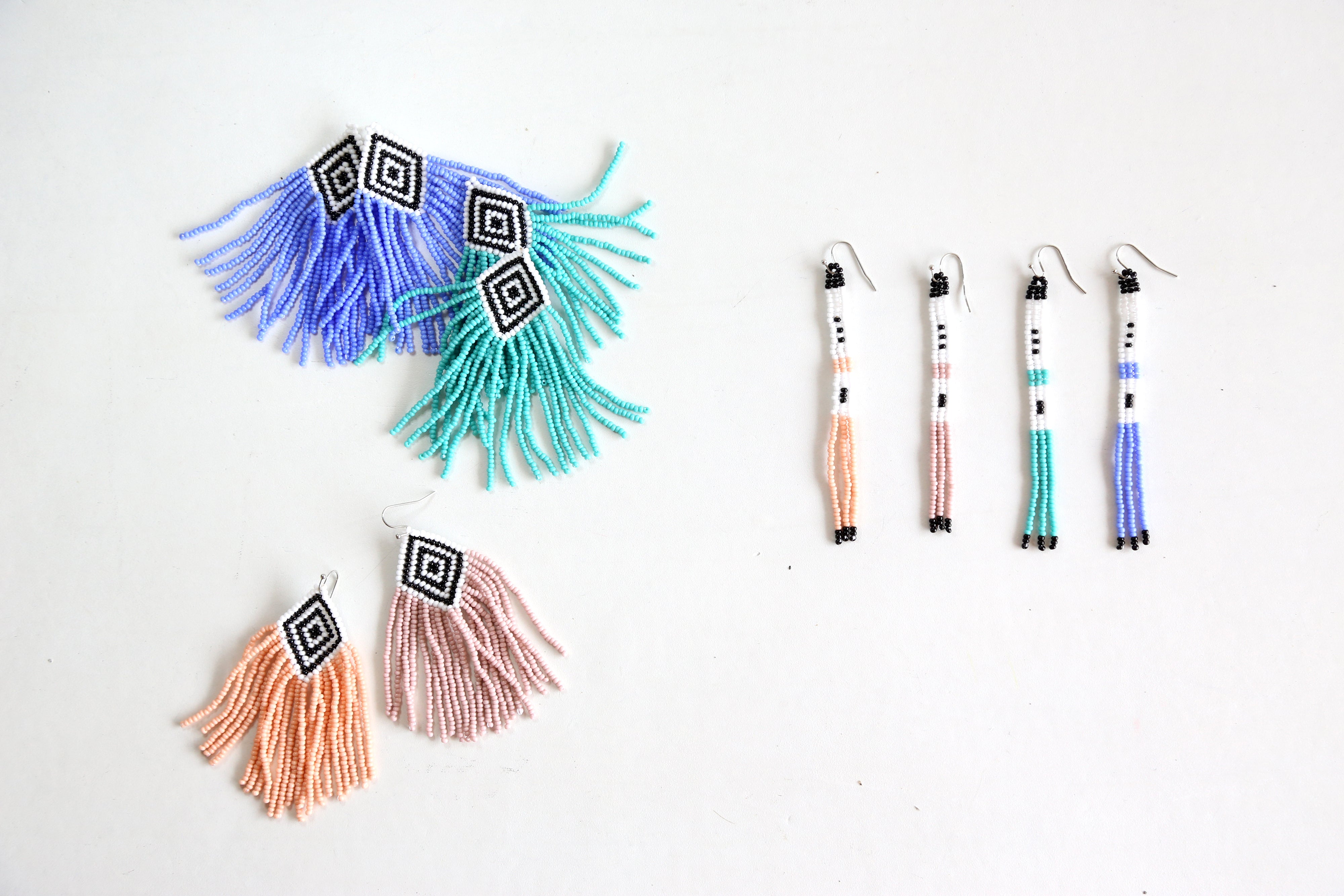 Seafoam Skinny Embera Earrings