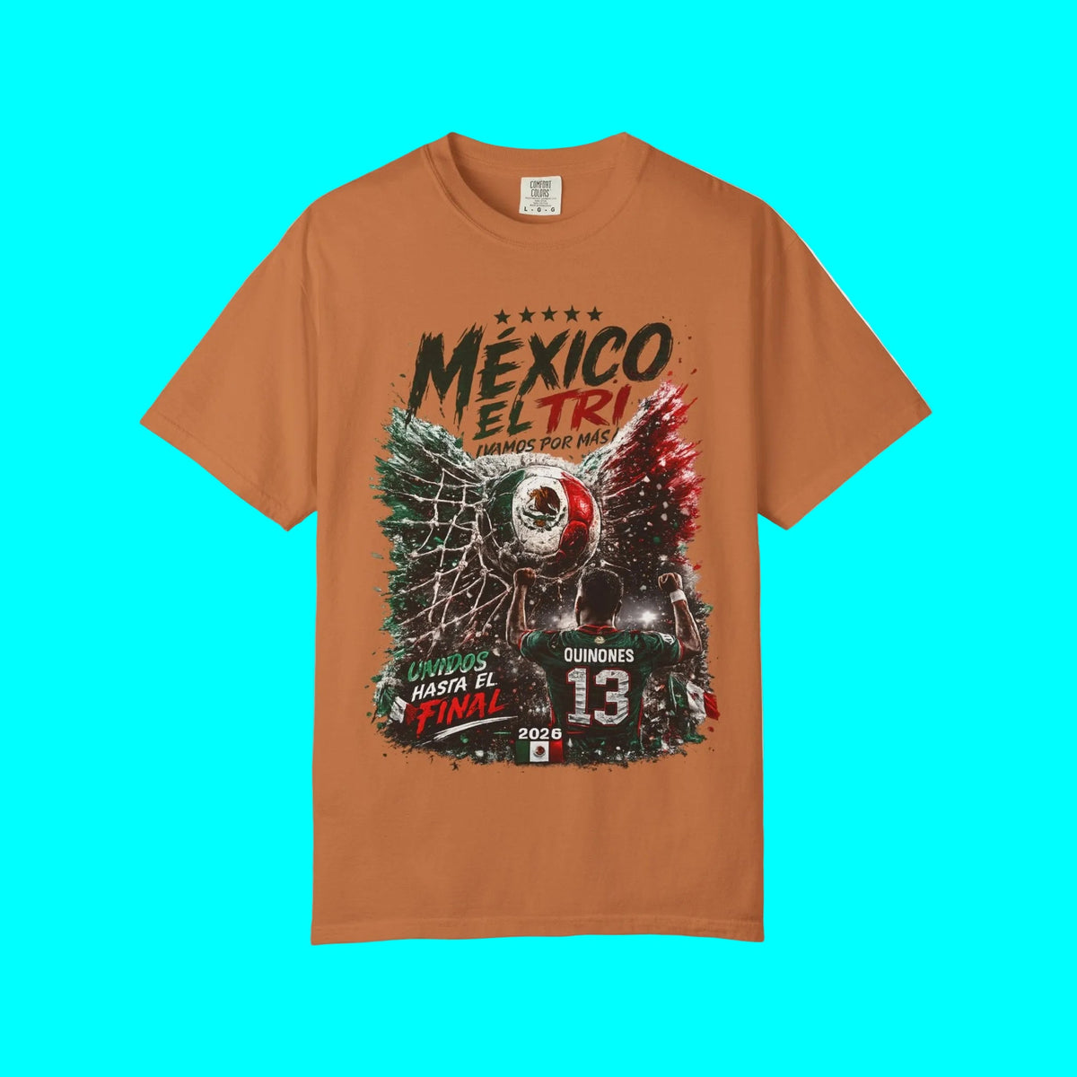 Viva Mexico El Tri Tricolor 2026 Soccer Fan T-shirt | World Knockout Rounds Viral Latino Tees | Heavyweight Cotton