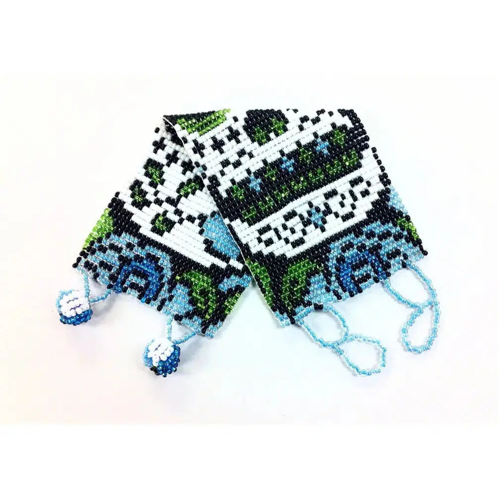 Calavera de Azúcar | Pulsera Catrina de Cuentas de Semilla con Cierre Ajustable - Guatemala