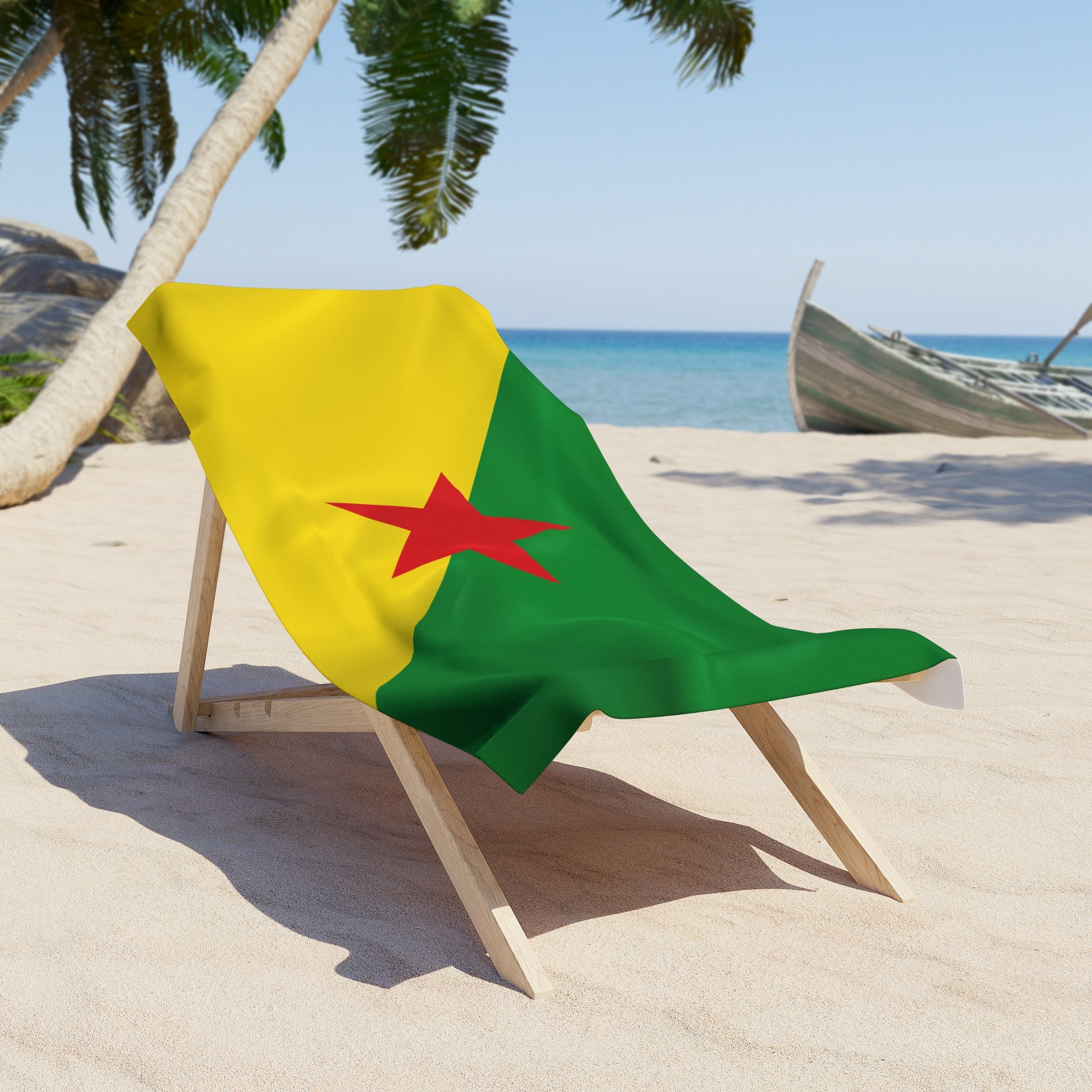 French Guiana Flag Beach Towel | Quality & Long Lasting - 2 Sizes | French Guianan Pride | Gift for French Guianans