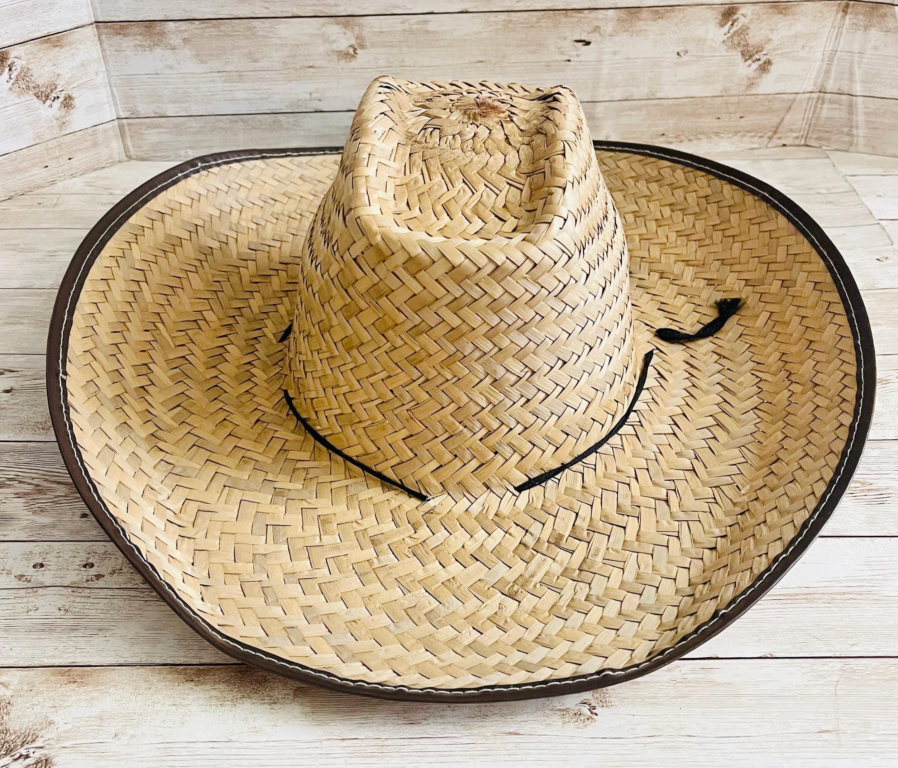 Cowboy Mexican Palm Leaf Straw Hat Sombrero Vaquero Artesanal de Palma