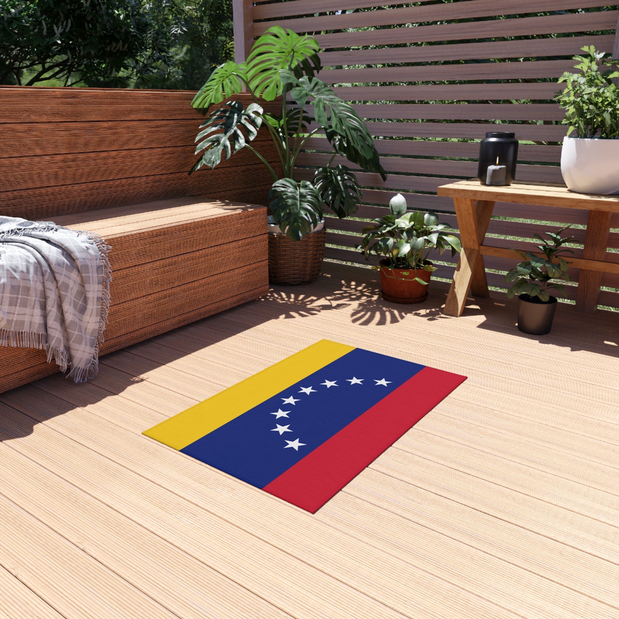 Alfombrilla Antideslizante para Exteriores con la Bandera de Venezuela | Copa América | 24"x36"