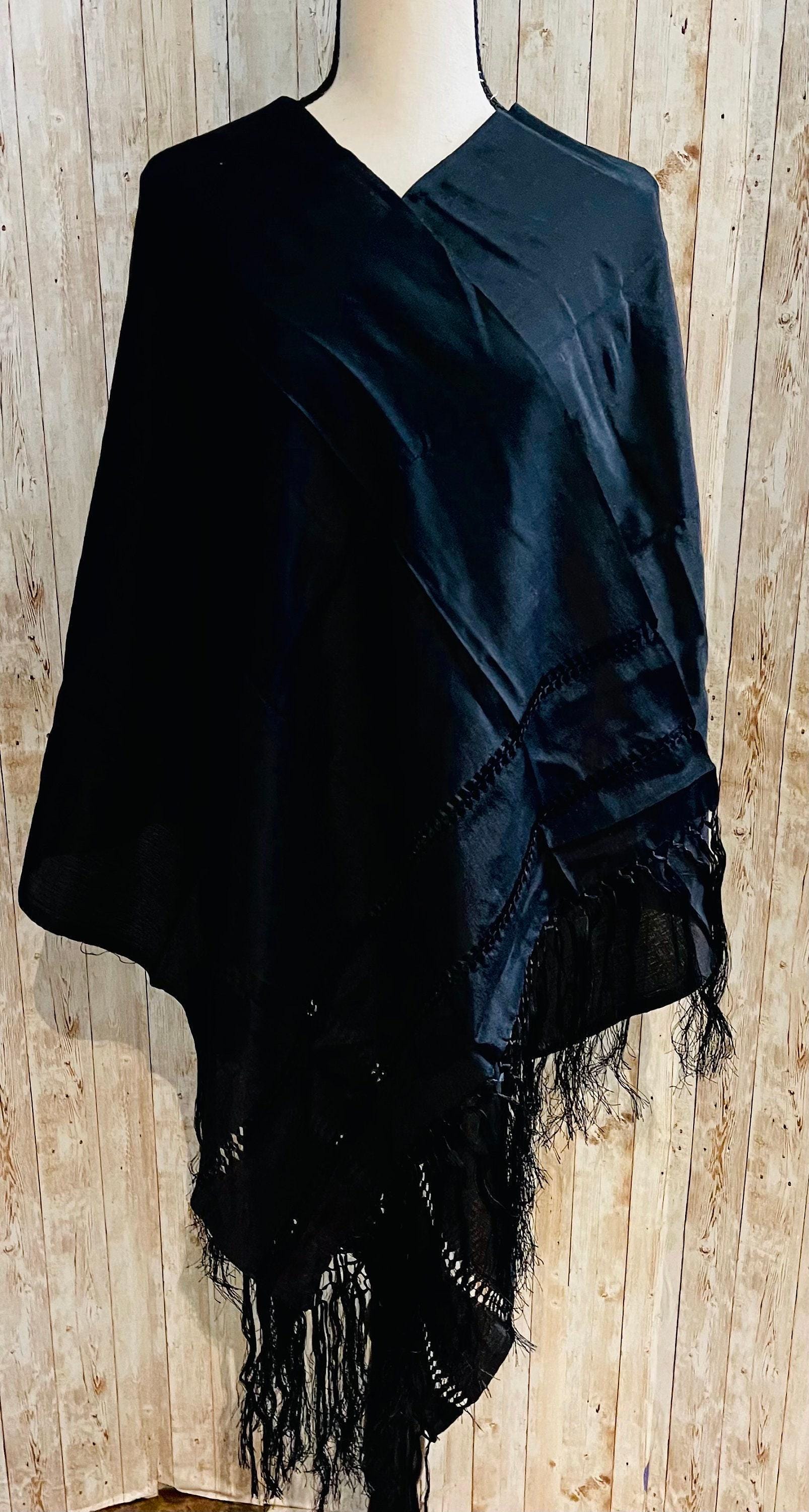Authentic Mexican Silk Shawl Wrap Reboso Mexicano De Artiseda