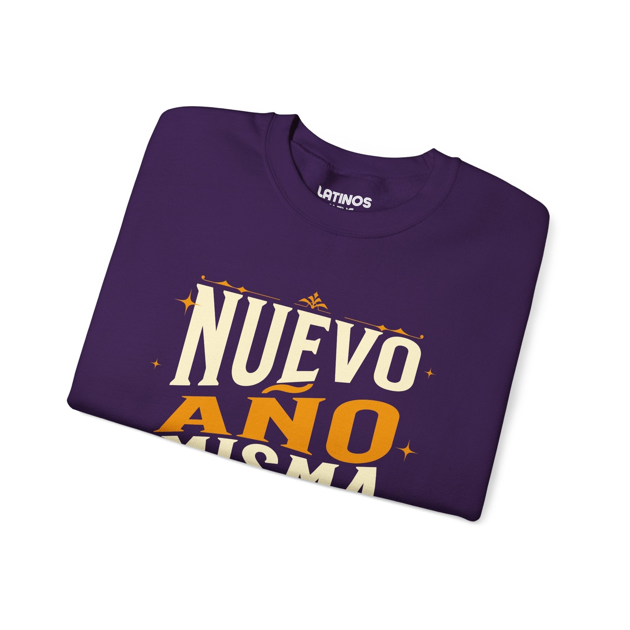 Sudadera de cuello redondo con el lema "Nuevo Año Misma Chingona Latino Happy New Year 2025" | Divertida de Año Nuevo | 3 colores