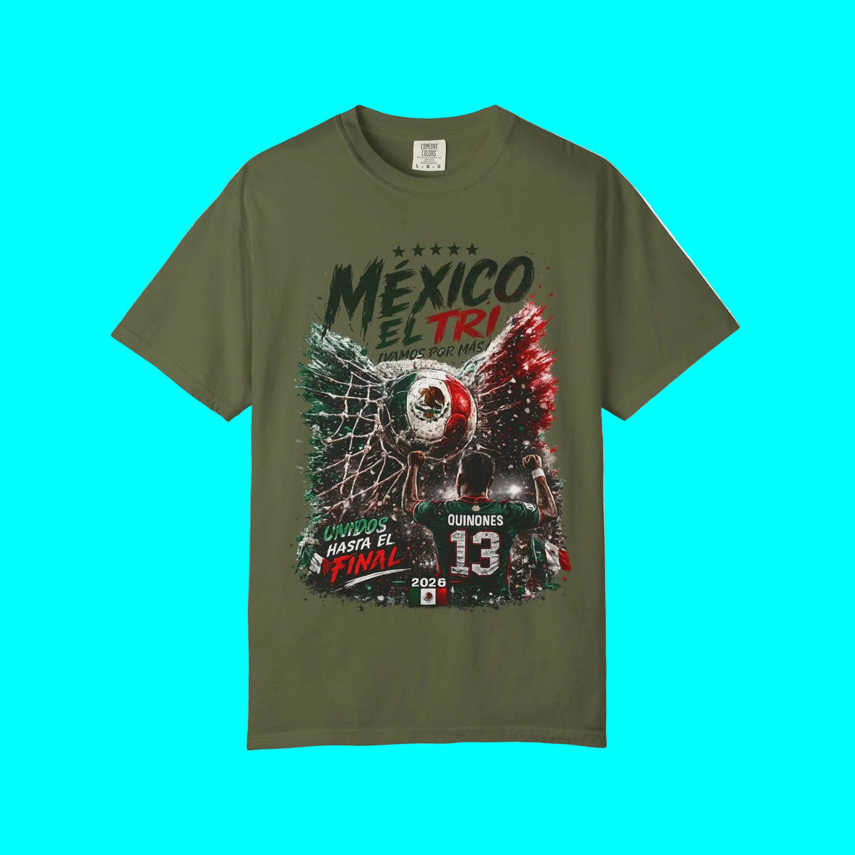 Viva Mexico El Tri Tricolor 2026 Soccer Fan T-shirt | World Knockout Rounds Viral Latino Tees | Heavyweight Cotton