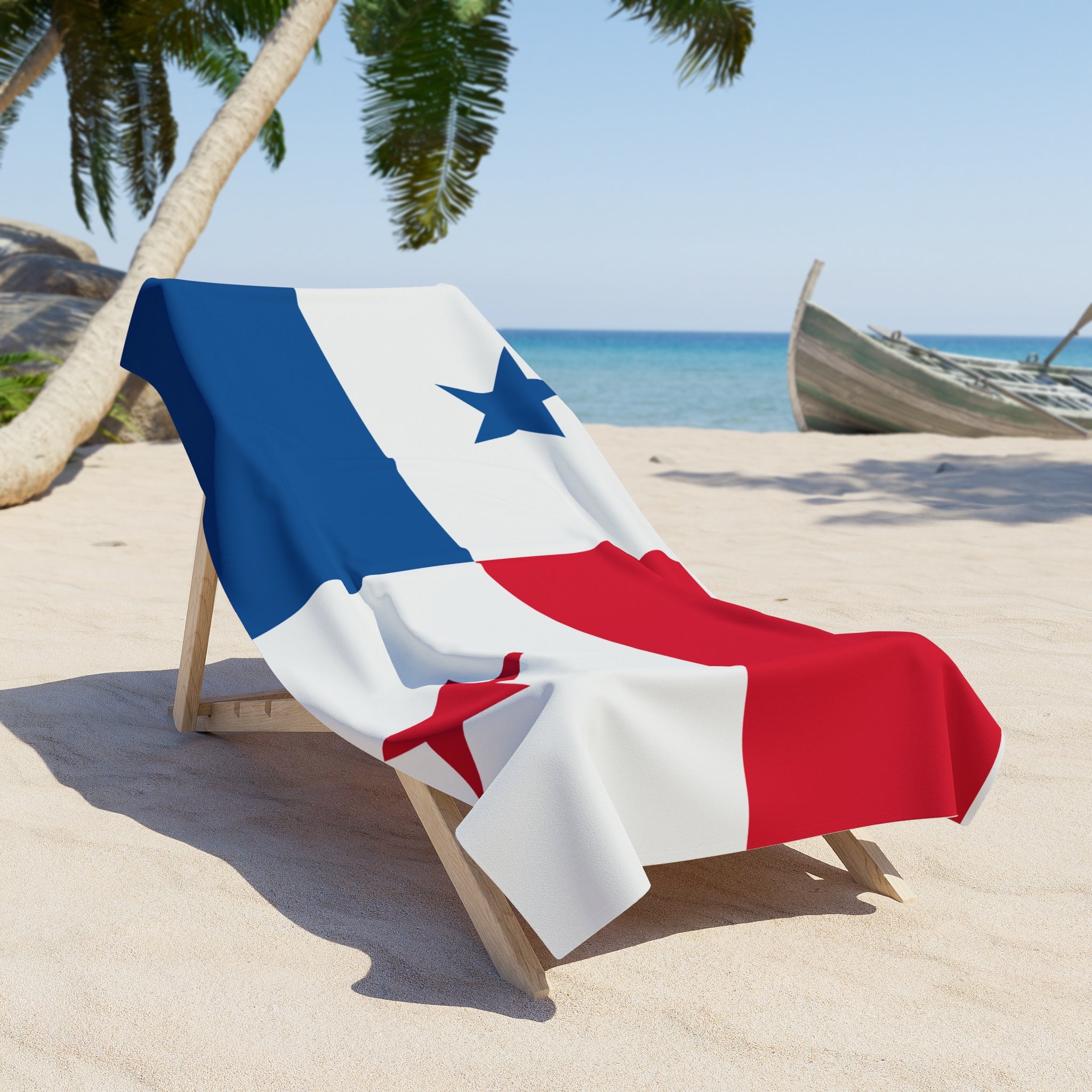 Toalla de Playa con la Bandera de PANAMÁ | Calidad y Durabilidad - 2 Tamaños | Orgullo Panameño | Regalo para Panameños