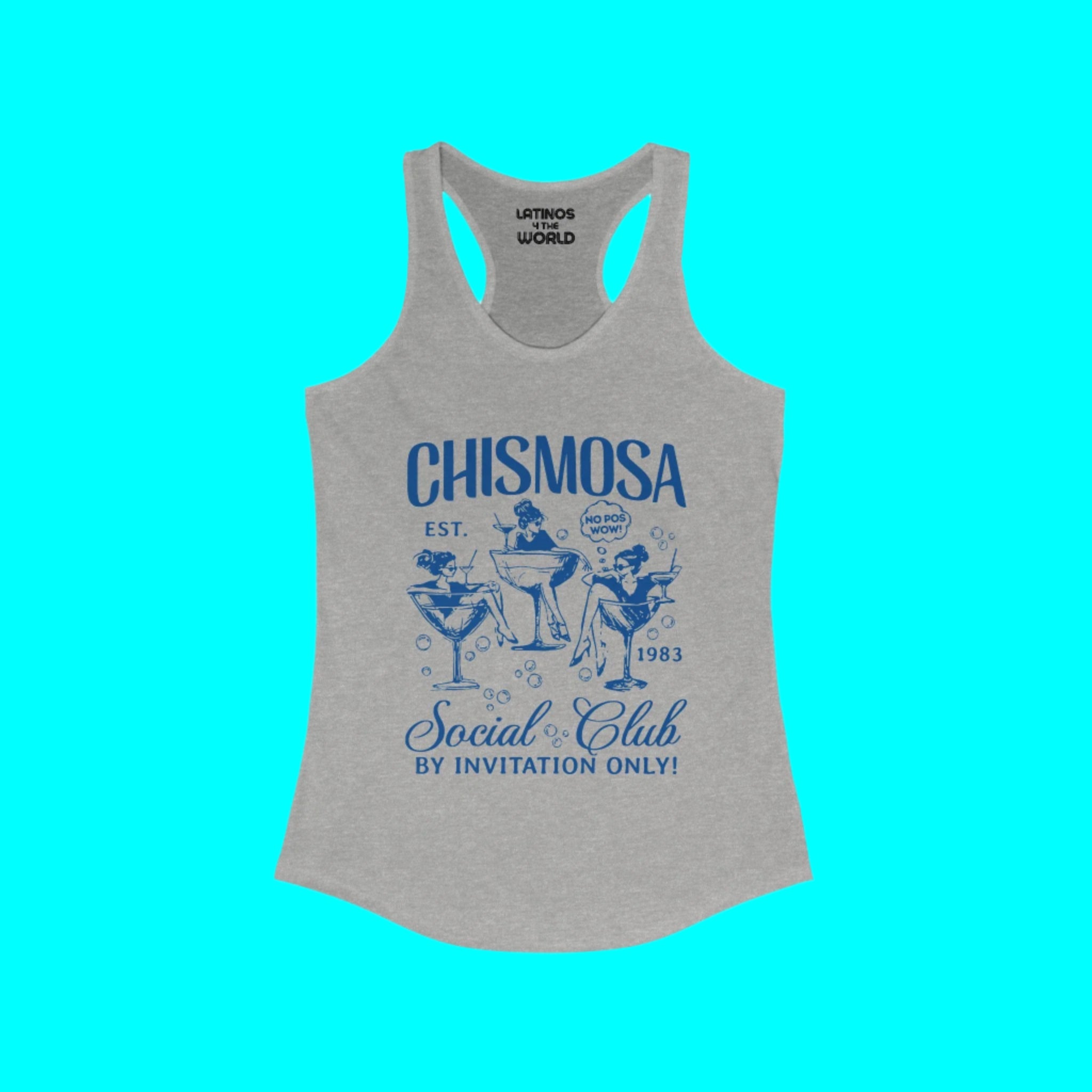 Camiseta sin mangas Chismosa Social Club | ¡No Pos Wow! ¡Solo por invitación! Divertida camiseta latina | 4 colores
