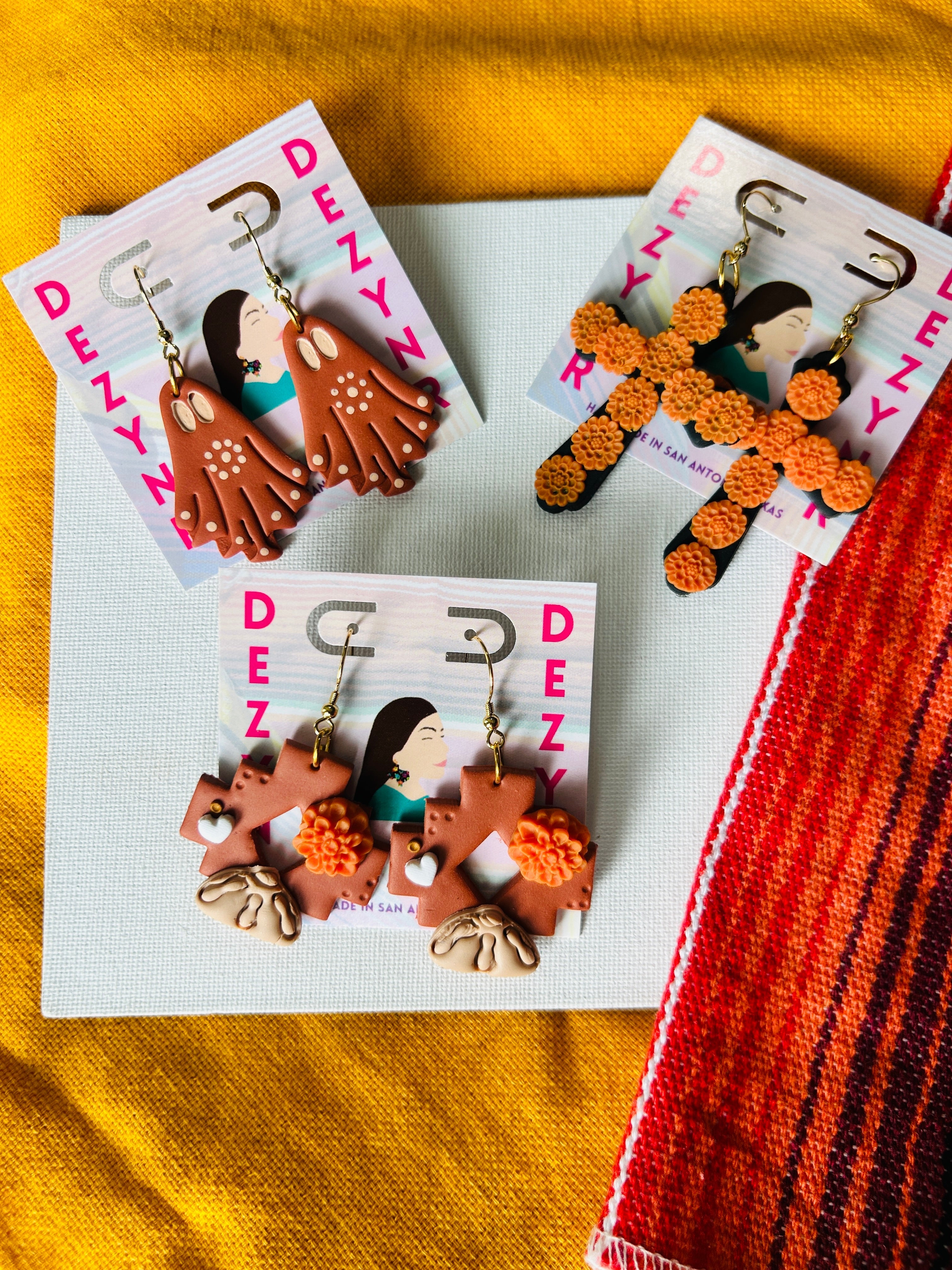 Pan de Muerto Altar earrings