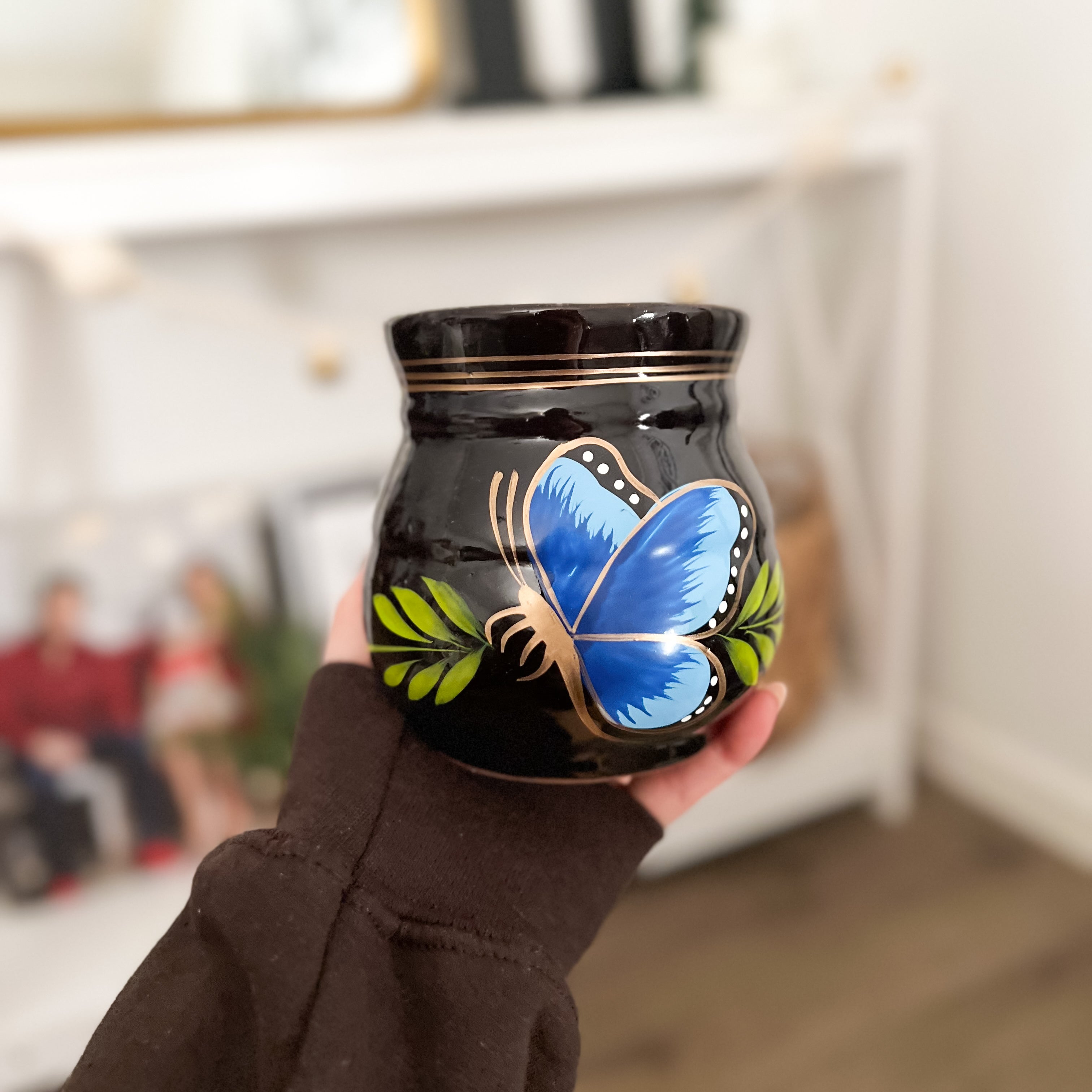 Taza Artesanal Mariposa