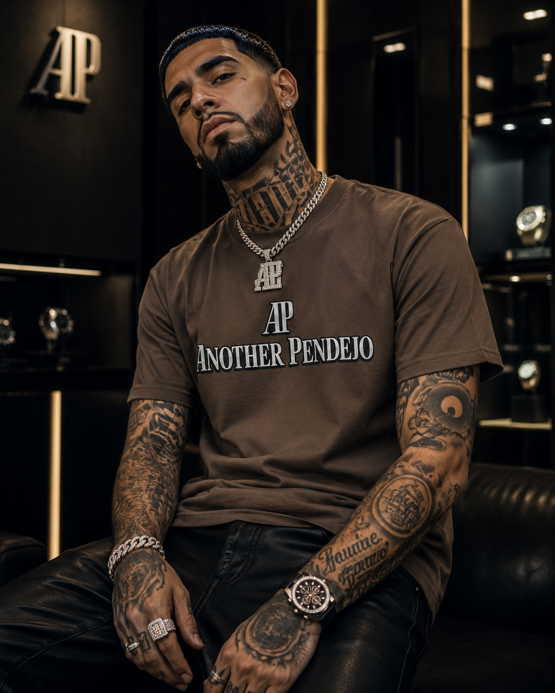 AP Another Pendejo Watch Collab But Make it Latino T-shirt | Funny Latino Streetwear Shirt | Heavyweight Cotton