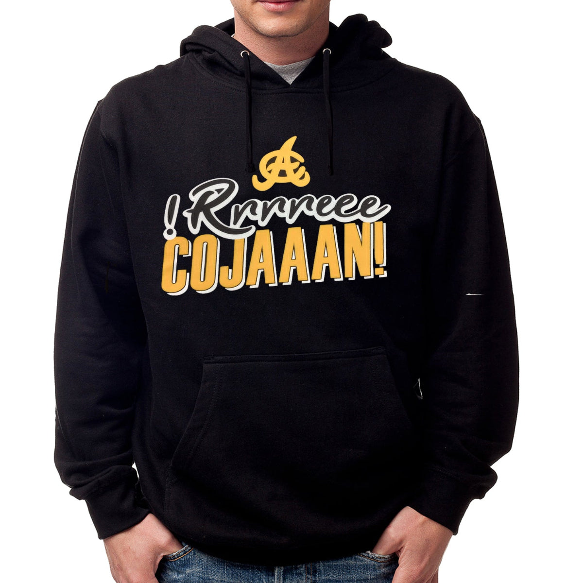 Sudadera con capucha negra con el logo de las Águilas Cibaeñas