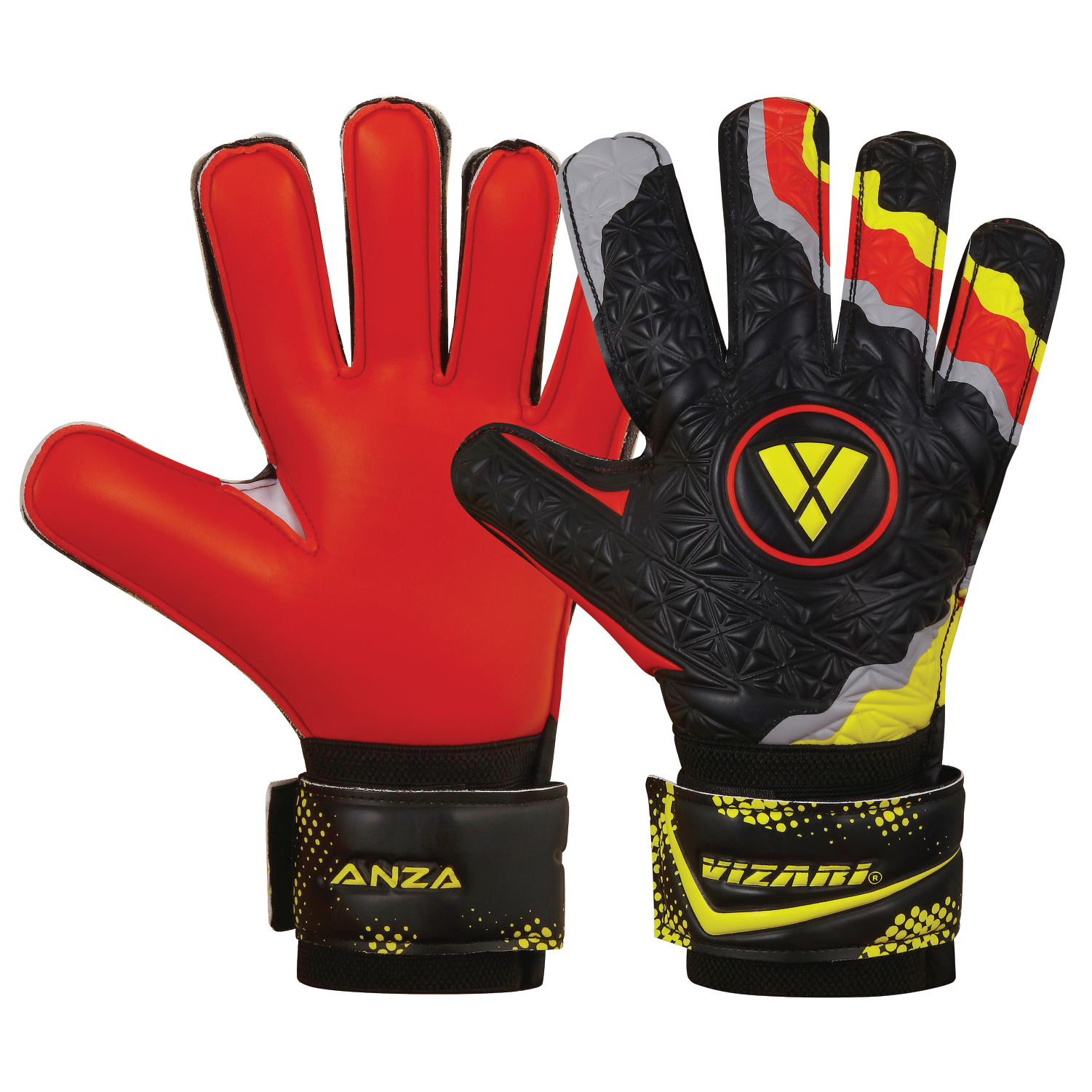 ANZA F.P. Goalkeeping Glove-Black/Red