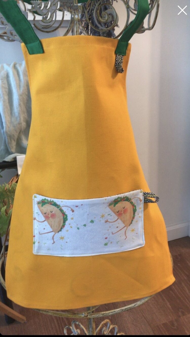 Delantal de cocina - Con diseño de bolsillo para tacos