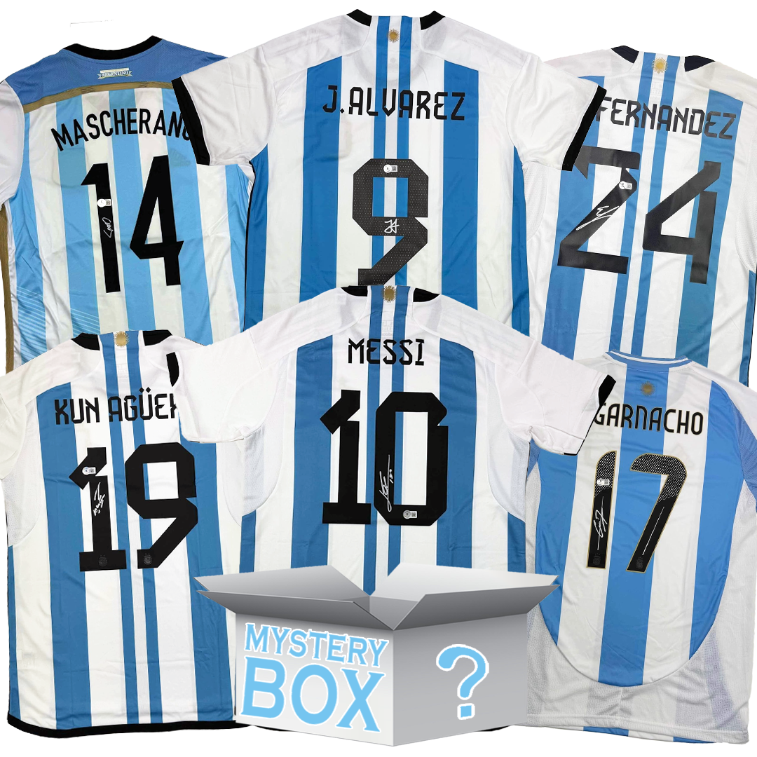 Argentina Soccer Autographed/Signed Jersey Mystery Box with PSA JSA or Beckett COA