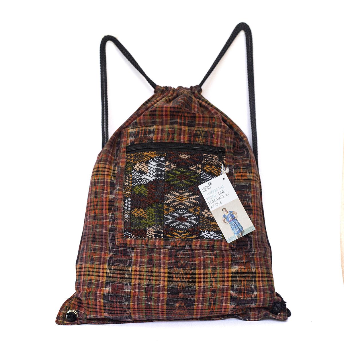 Mochila Salsa Upcycled Corte - Artesanía guatemalteca única