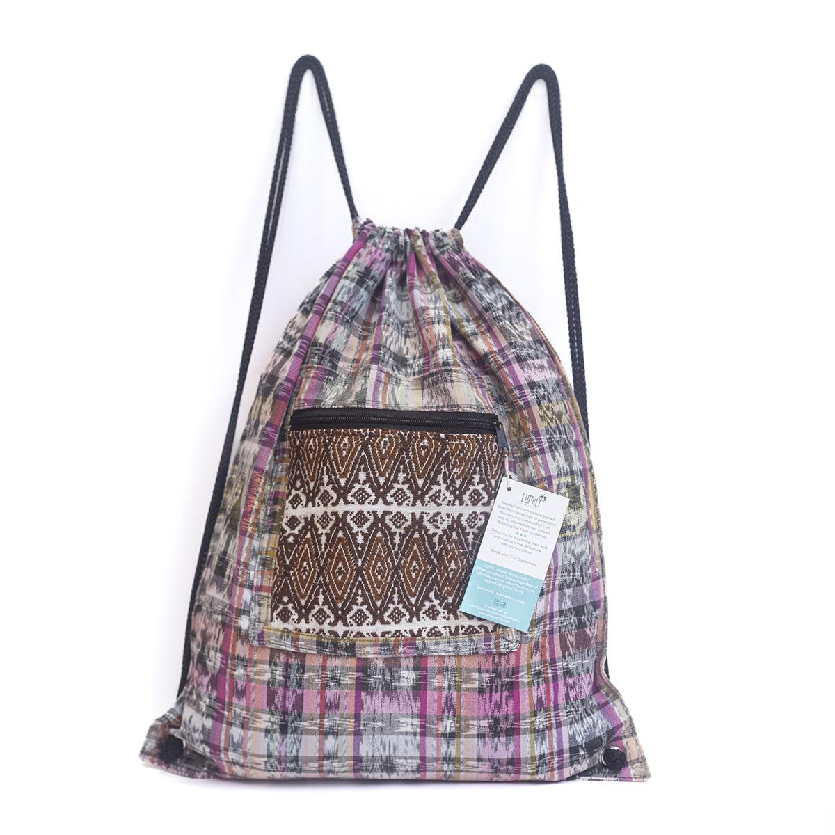 Mochila Salsa Upcycled Corte - Artesanía guatemalteca única