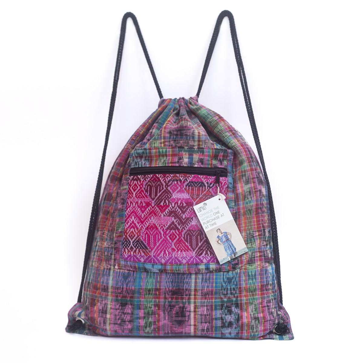 Mochila Salsa Upcycled Corte - Artesanía guatemalteca única