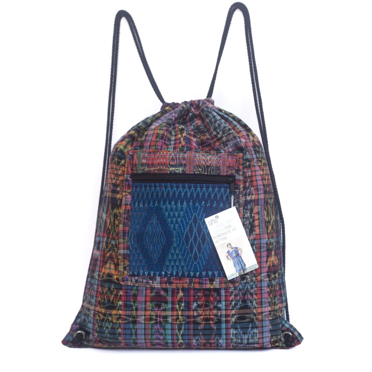 Mochila Salsa Upcycled Corte - Artesanía guatemalteca única