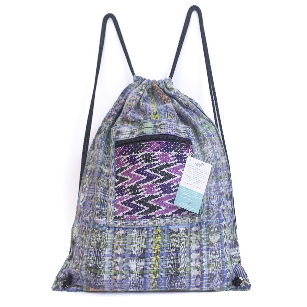 Mochila Salsa Upcycled Corte - Artesanía guatemalteca única