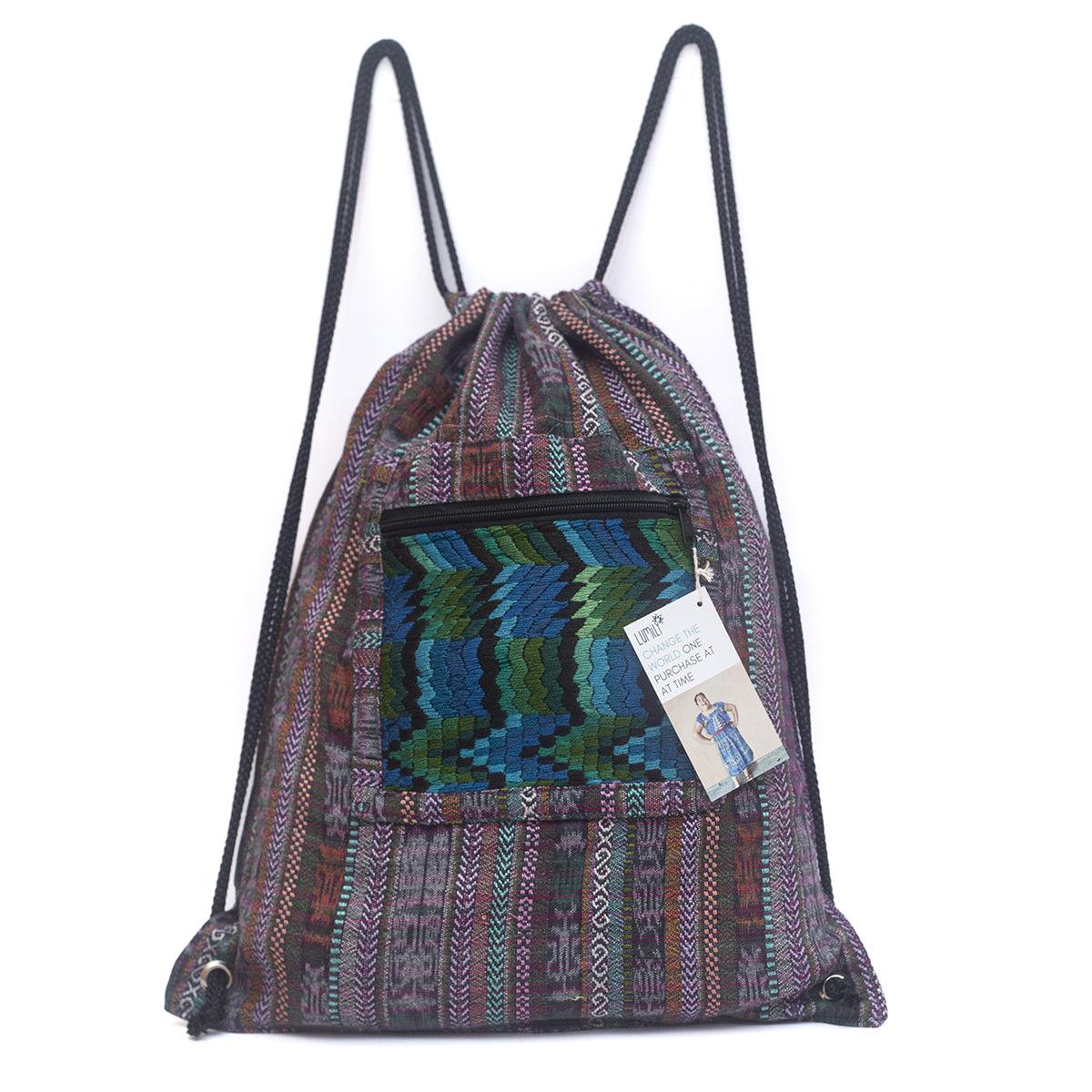 Mochila Salsa Upcycled Corte - Artesanía guatemalteca única