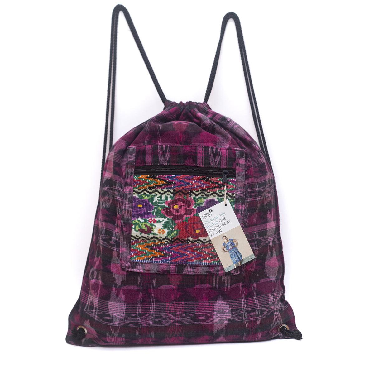 Mochila Salsa Upcycled Corte - Artesanía guatemalteca única