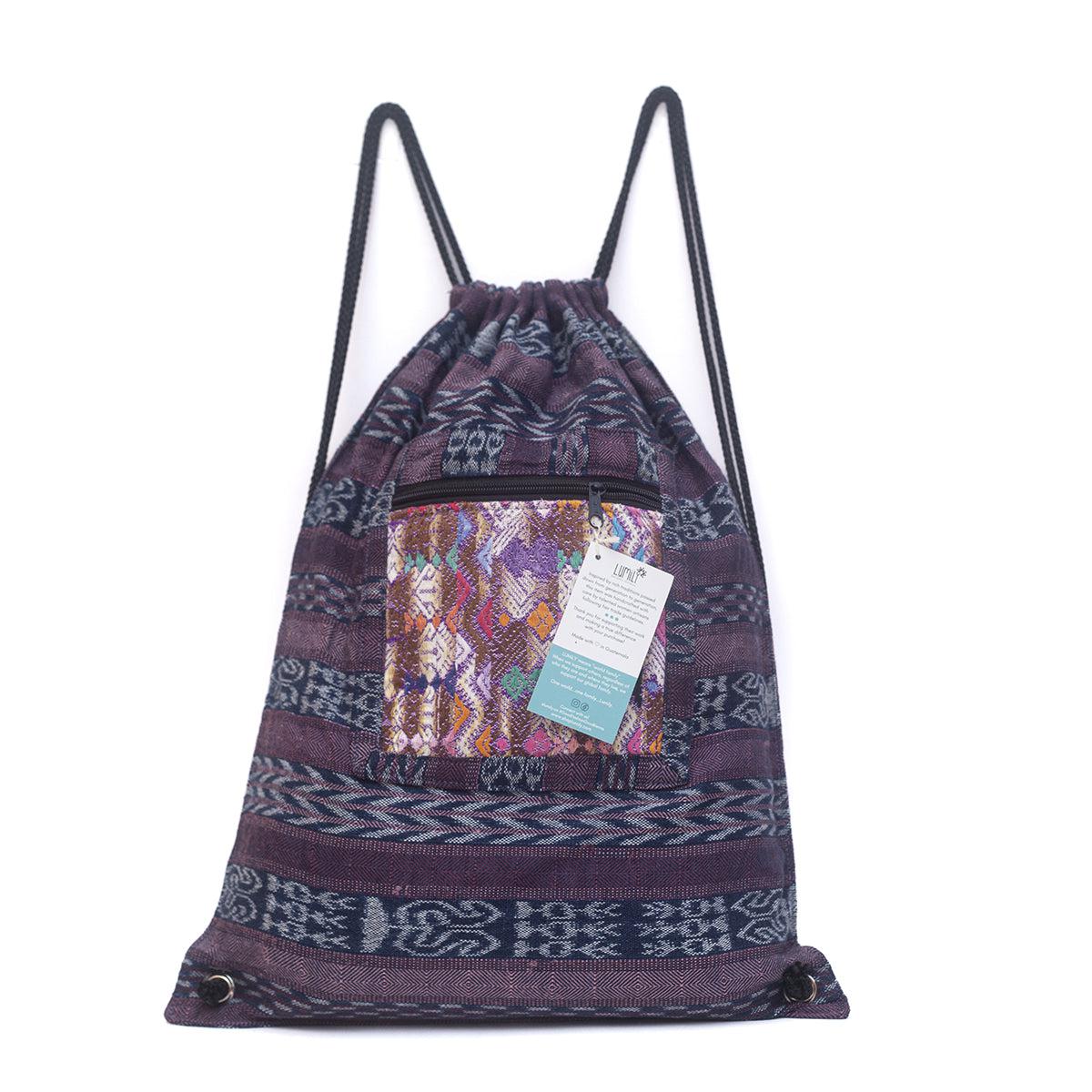 Mochila Salsa Upcycled Corte - Artesanía guatemalteca única