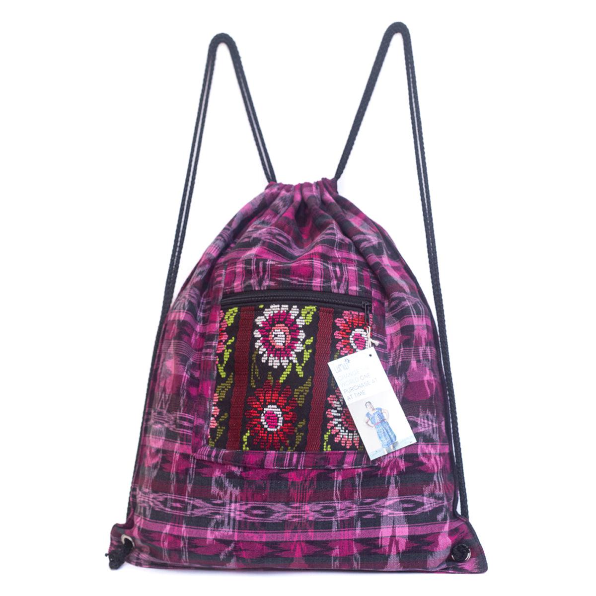 Mochila Salsa Upcycled Corte - Artesanía guatemalteca única