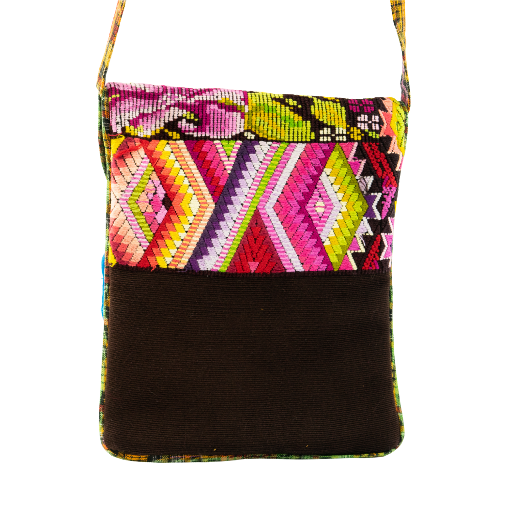 Bandolera de huipil reciclado única - Guatemala