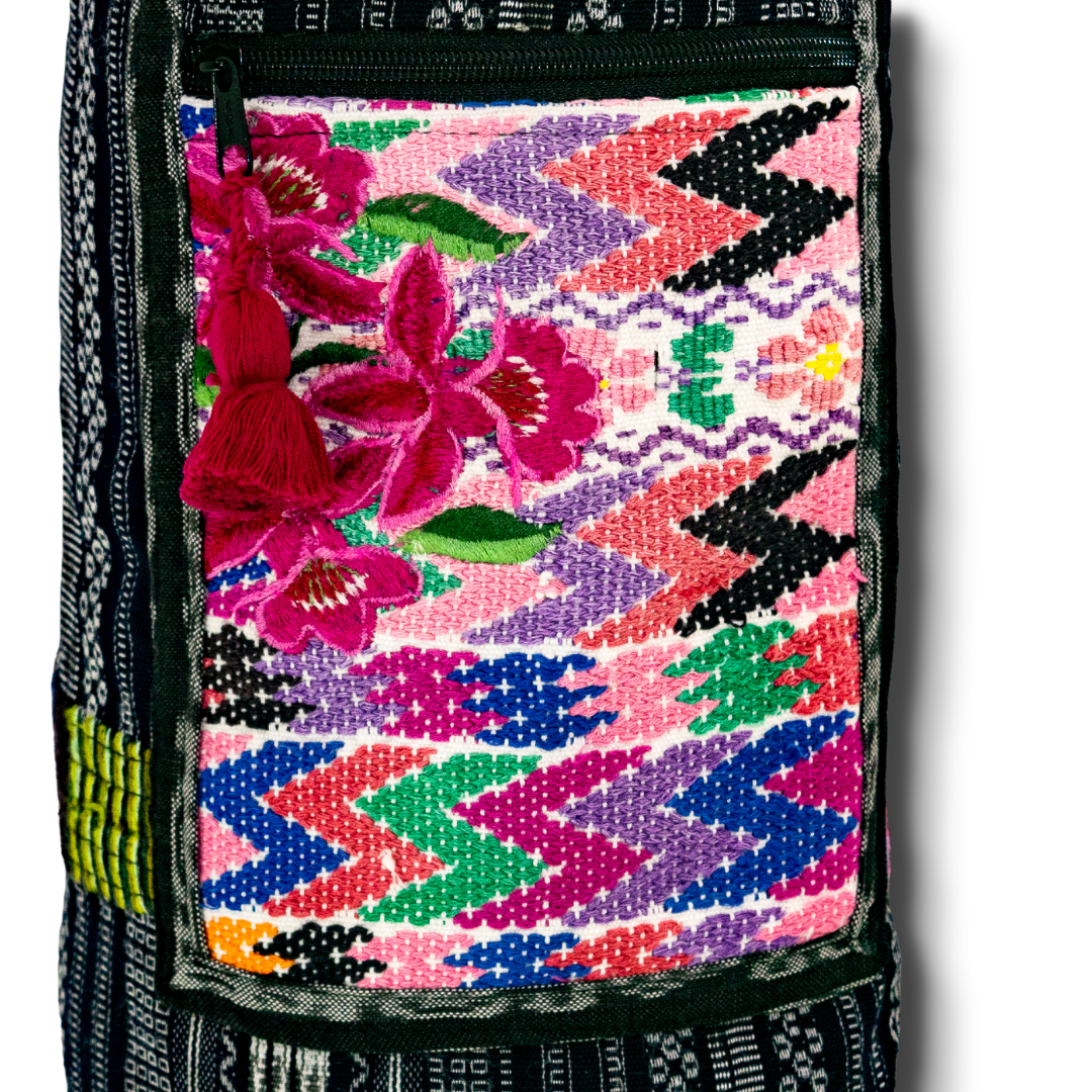 Bolso para yoga bordado con huipil (surtido) - Guatemala