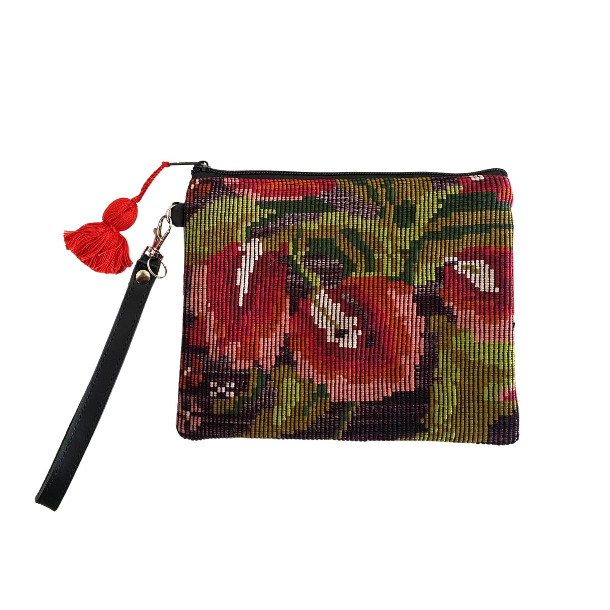 Cartera de pulsera gitana huipil reciclada - Guatemala
