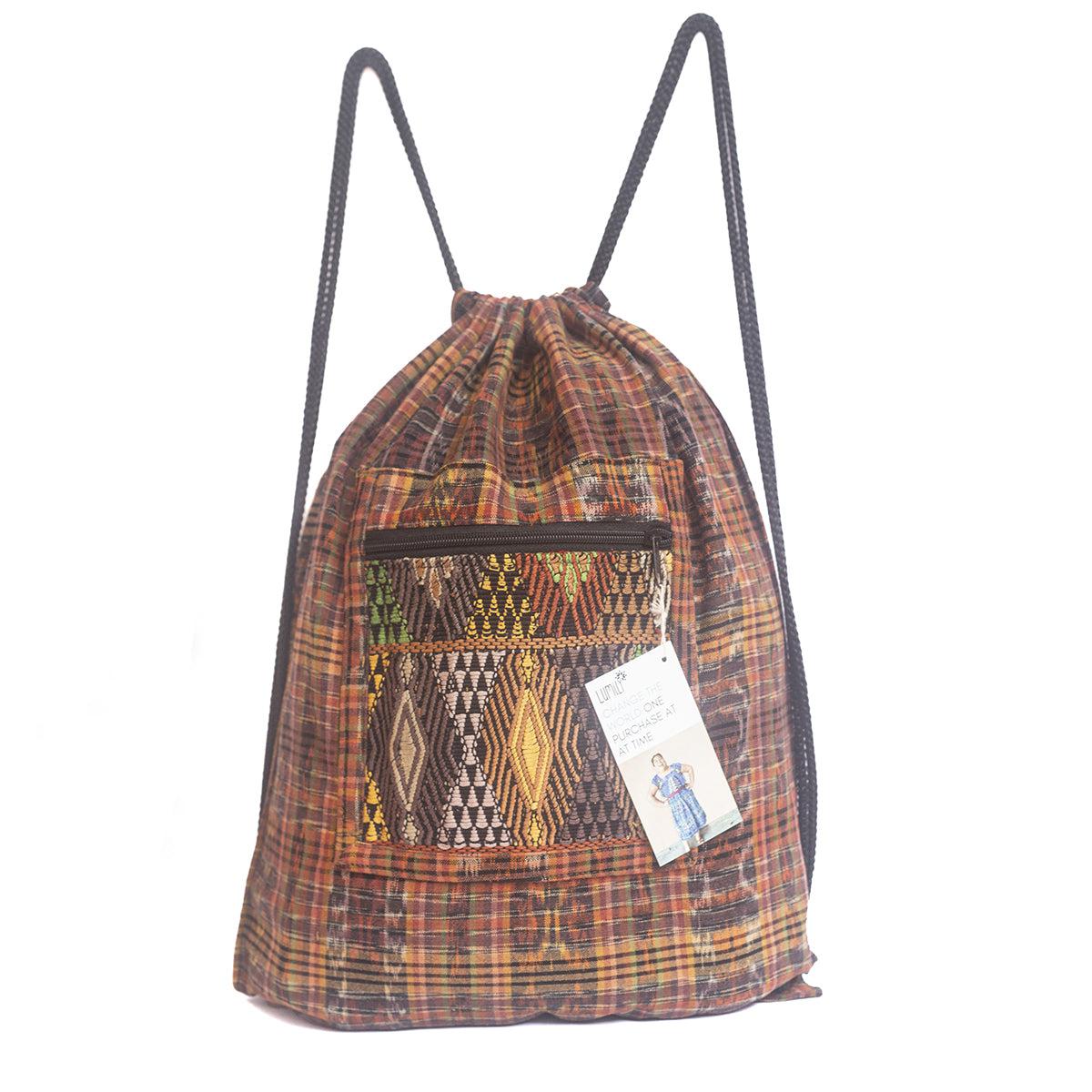 Mochila Salsa Upcycled Corte - Artesanía guatemalteca única