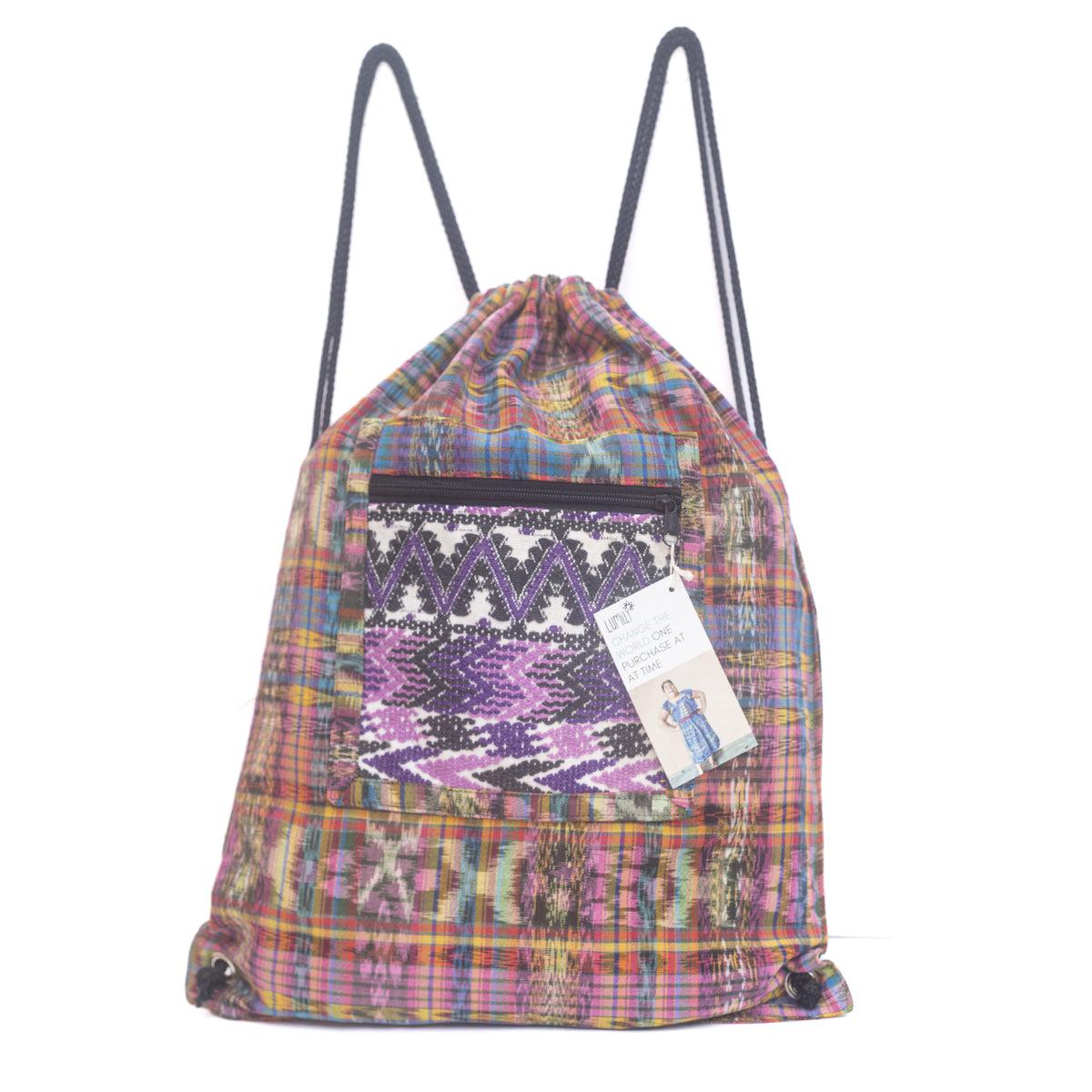 Mochila Salsa Upcycled Corte - Artesanía guatemalteca única